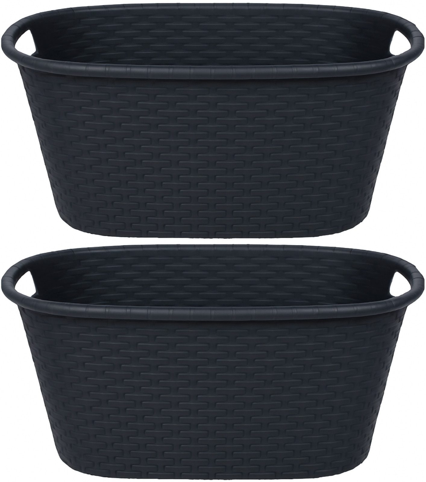 Koopman Wäschekorb Wäschebehäler Einkaufskorb 35 L Robust 60x40cm Rattanopt günstig online kaufen