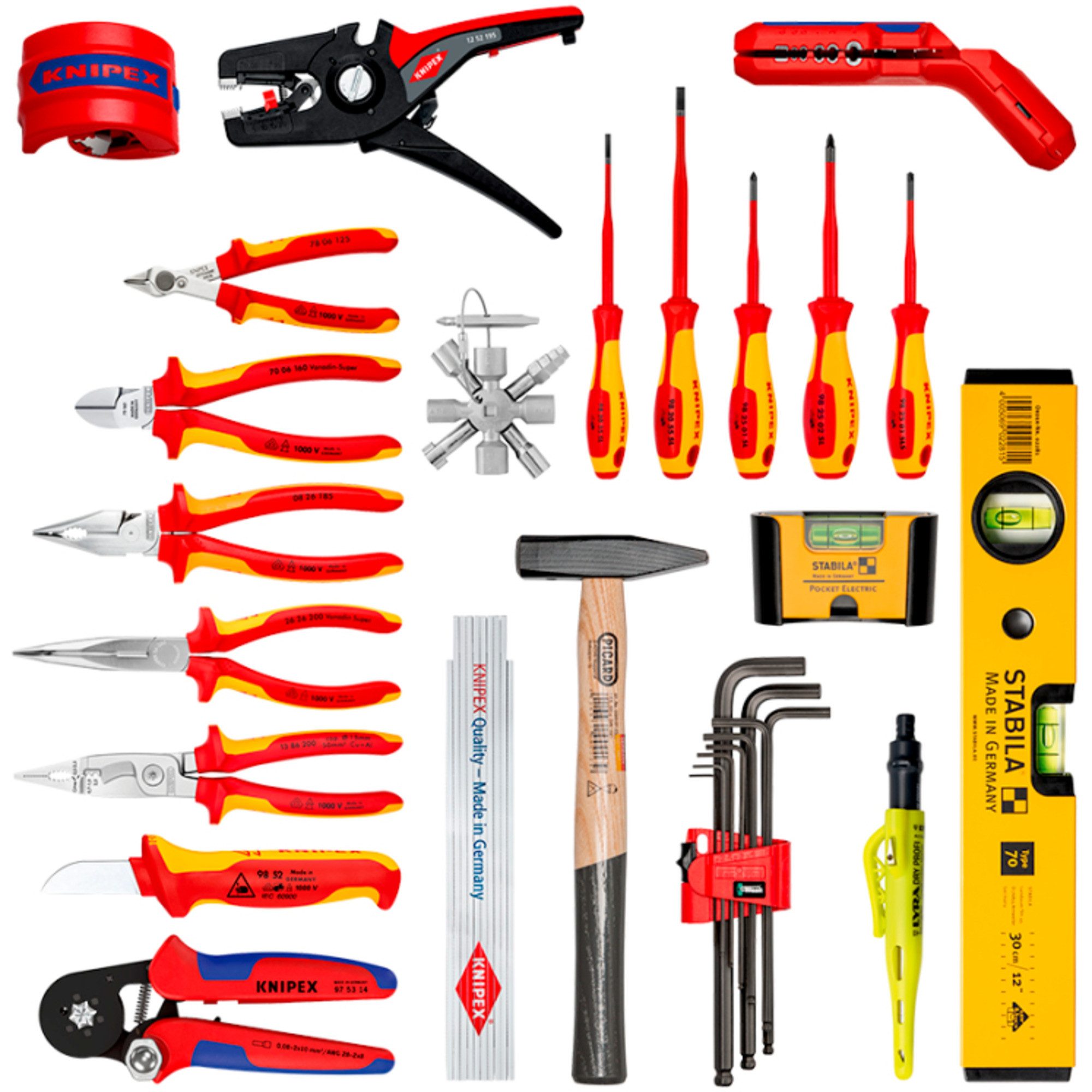 Knipex Werkzeugset KNIPEX Werkzeugrucksack Modular X18 Elektro, (22-tlg)