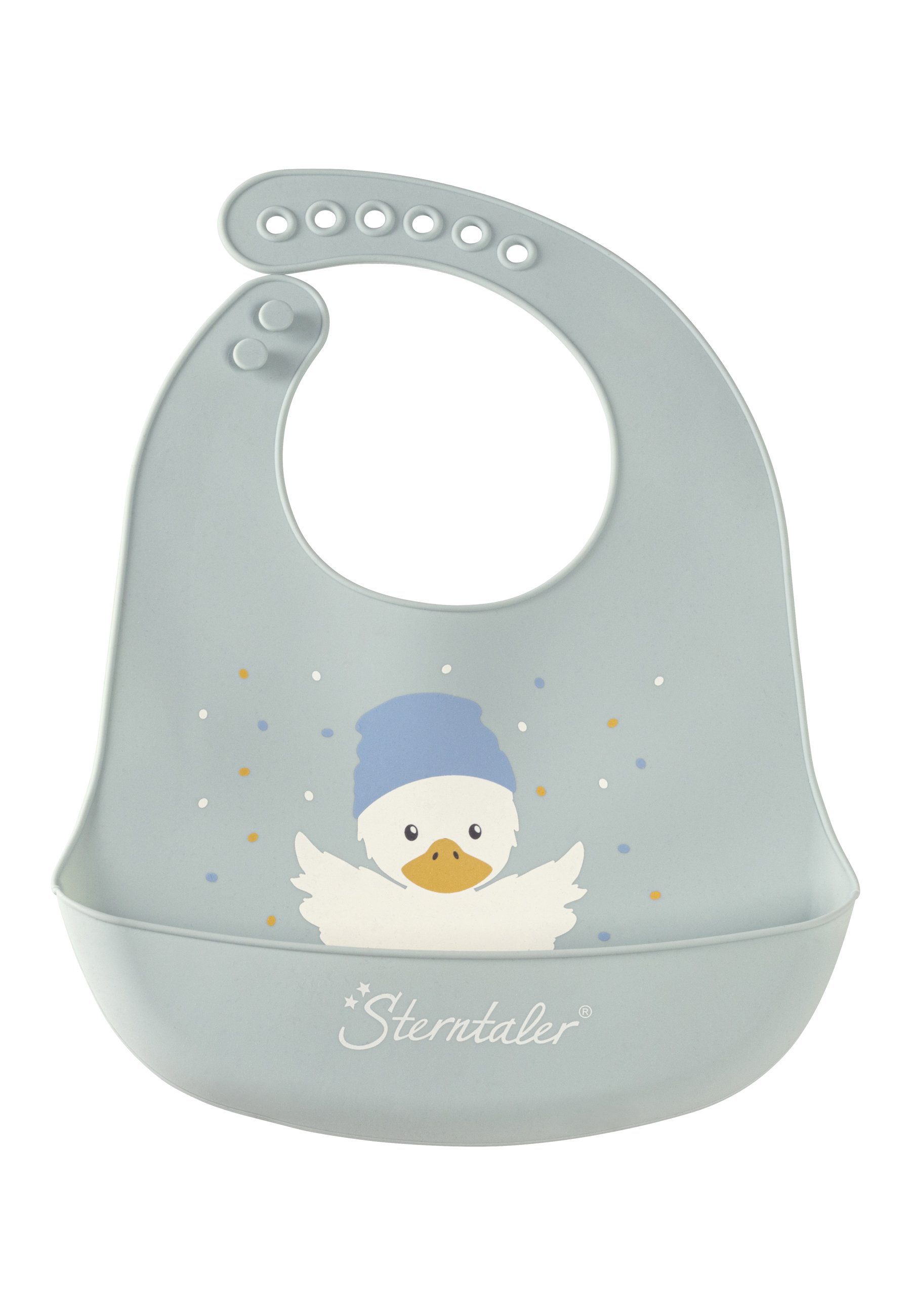 Sterntaler® Lätzchen Silikon Lätzchen ENTE Edda, (Set, 1-St)