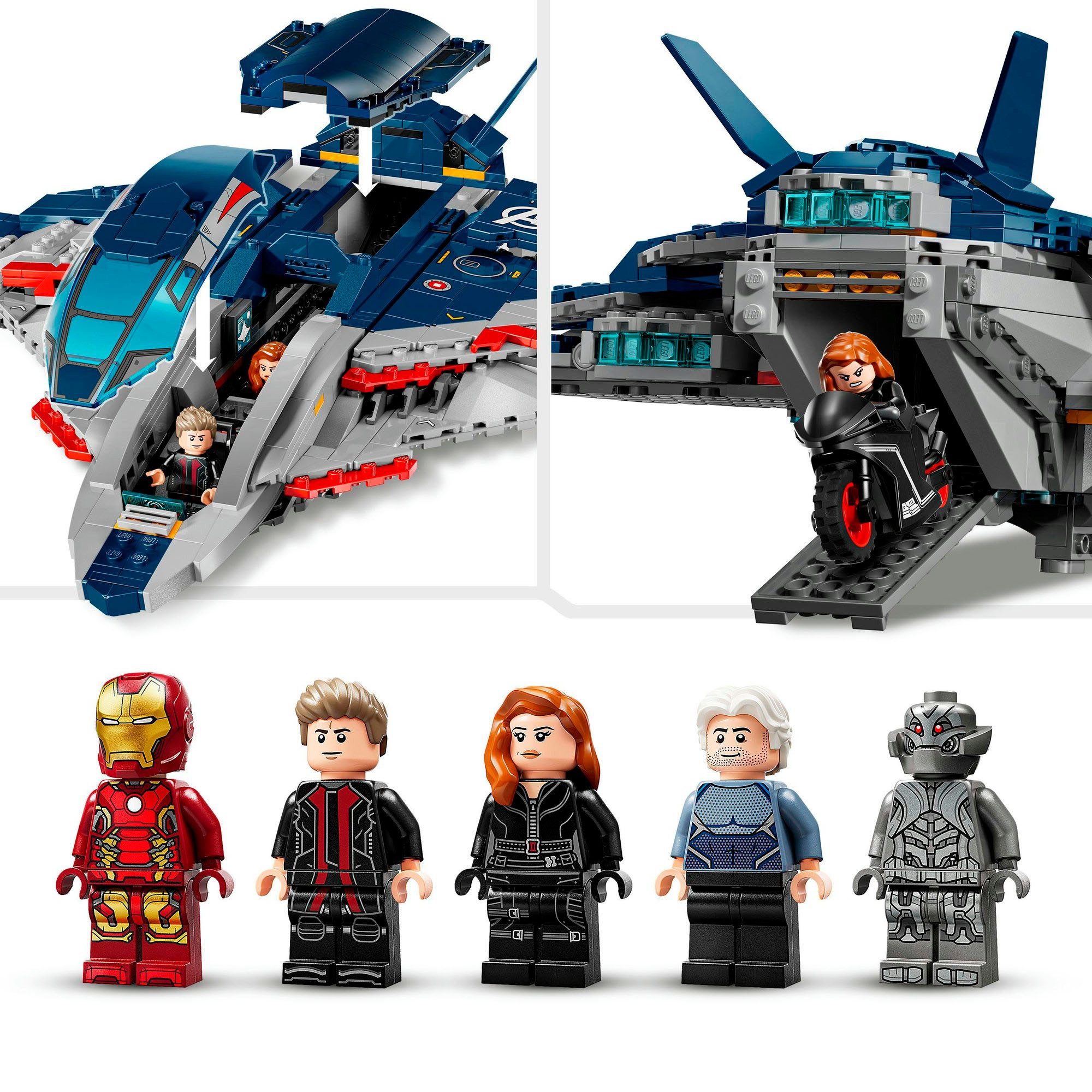 LEGO® Avengers: Age of Ultron Quinjet (76325), LEGO Super Heroes Konstruktionsspielsteine, (1131 St), Made in Europe – Bild 5 von 5