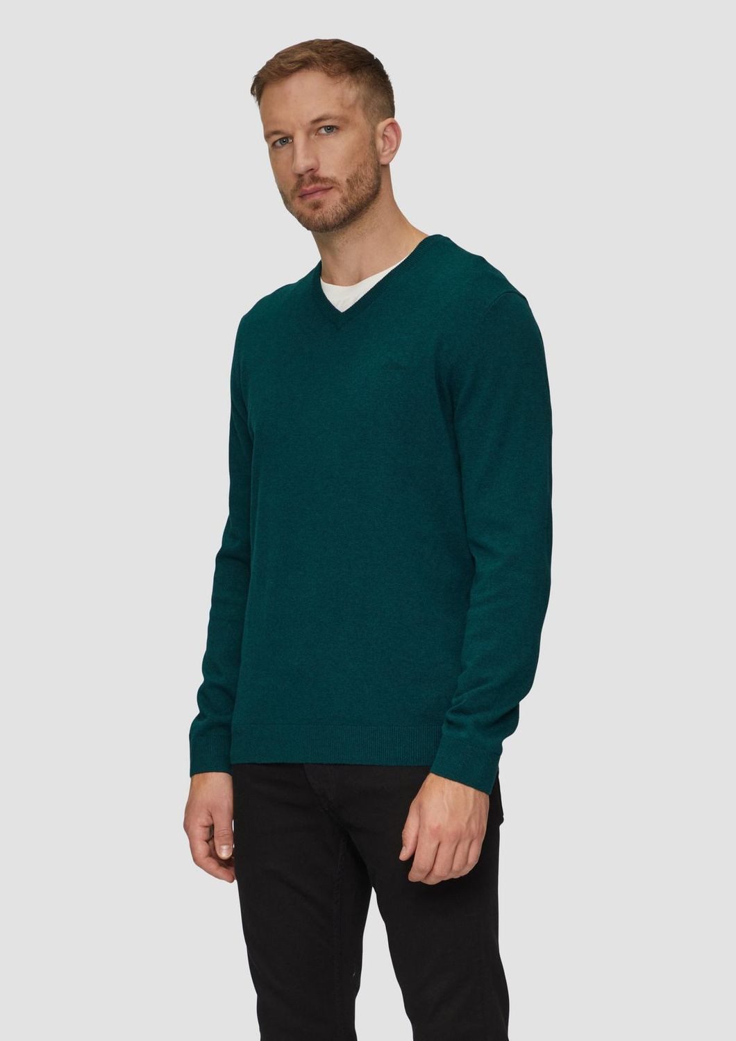 s.Oliver Strickpullover Strickpullover mit Logo-Stickerei Logo günstig online kaufen