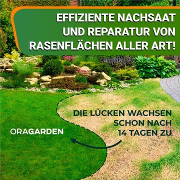 OraGarden Rasendünger Rasensamen "Regeneration" - für Rasen-Neuanlage + Reparatur, ca-27-qm, schnellkeimend, 100% natürlich, robust