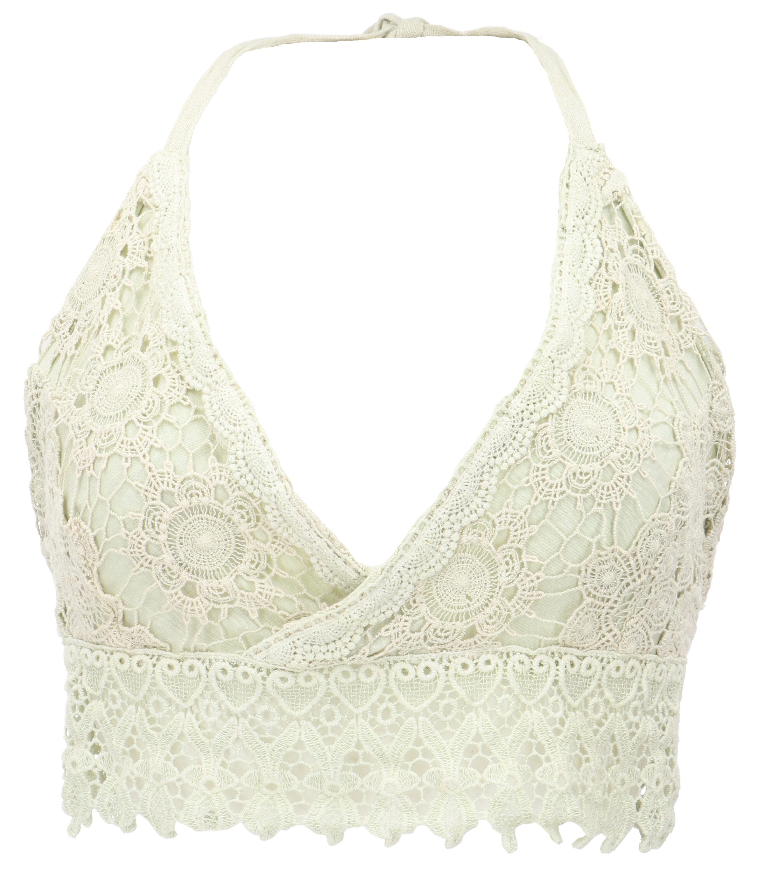 Guru-Shop T-Shirt Goa Top, Psytrance Neckholder Bra Top mit.. Festival, Eth günstig online kaufen