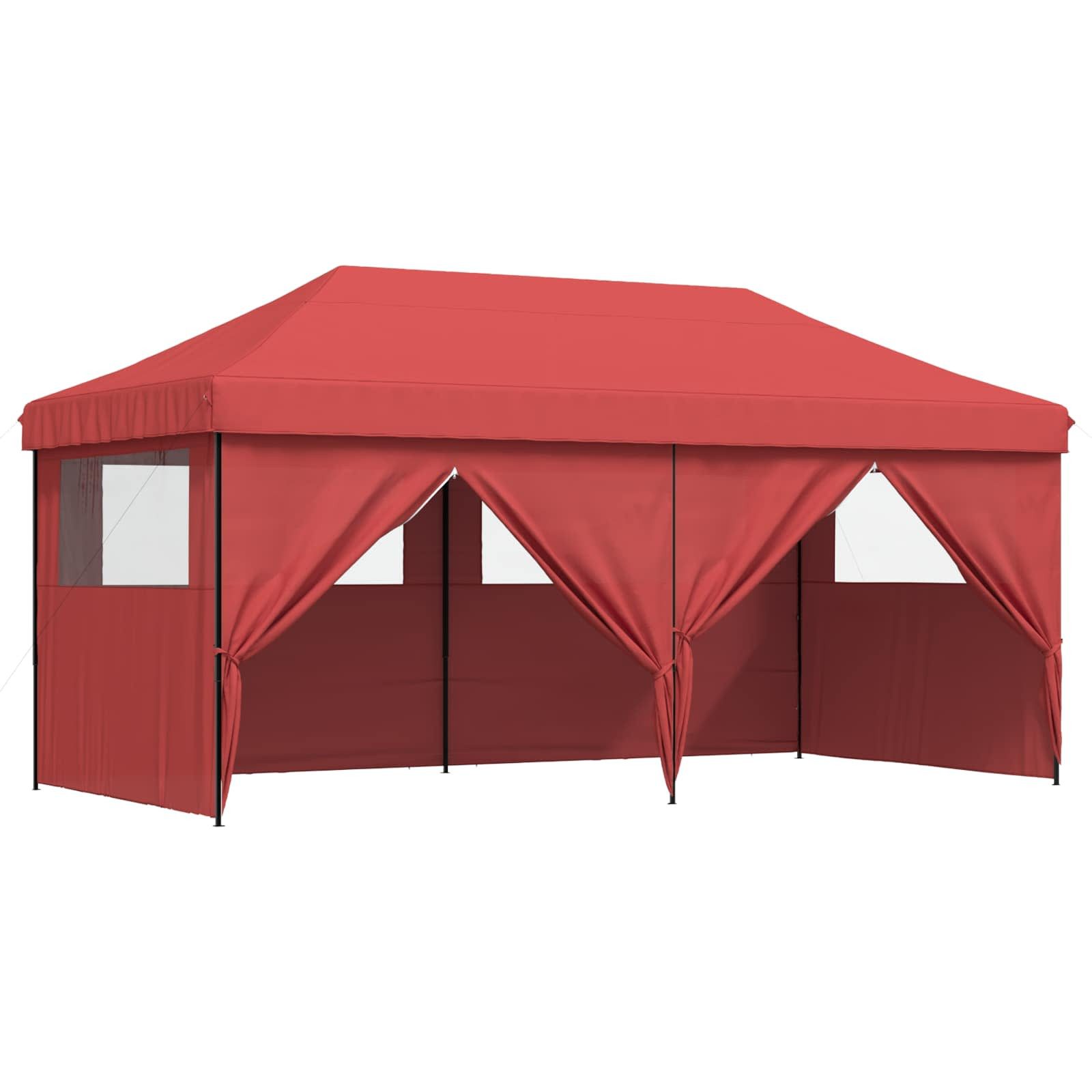 vidaXL Partyzelt Party-Zelt Bordeauxrot 292 x 580 x 315 cm Oxford-Stoff