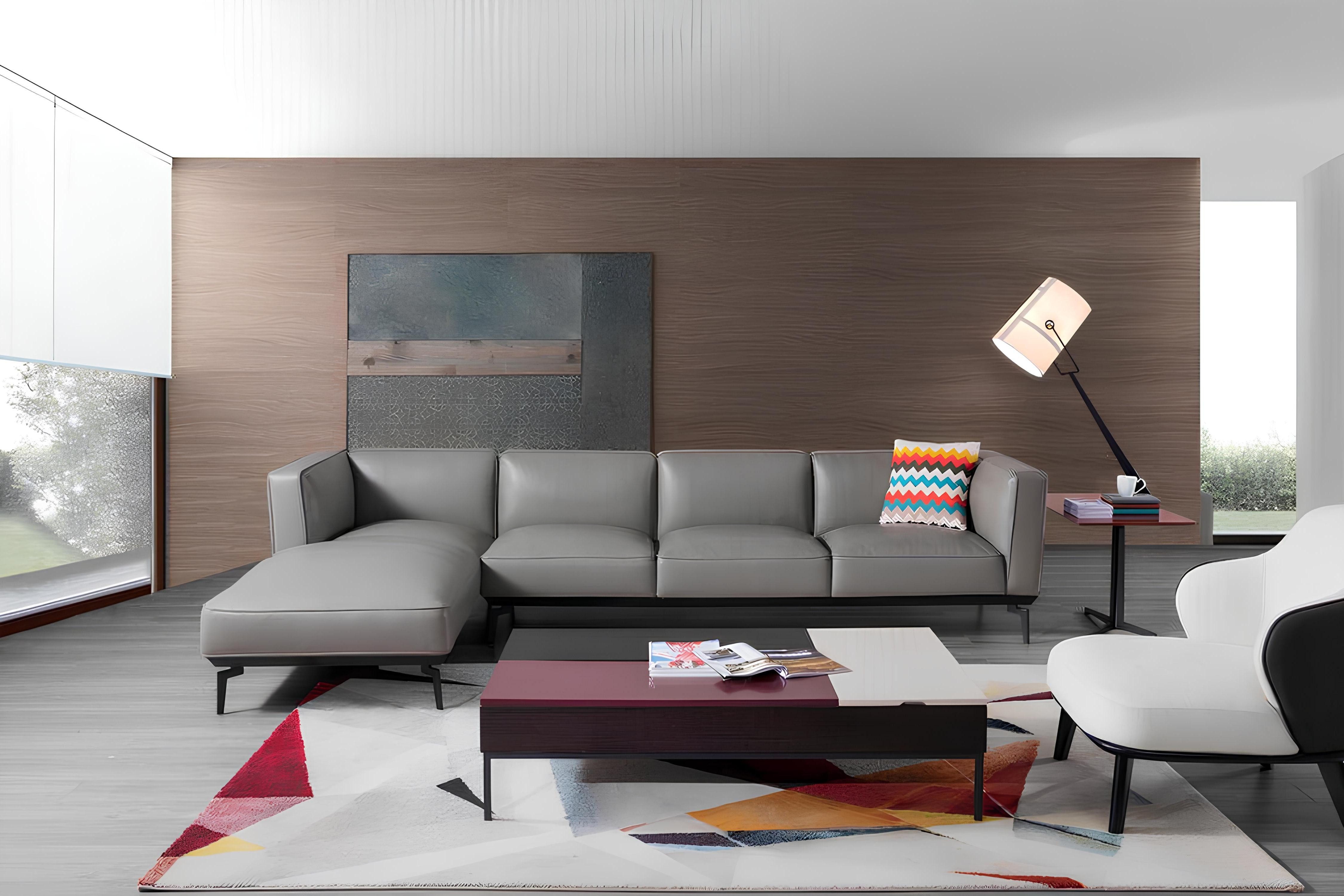 Xlmoebel Ecksofa Ecksofa M-8653 aus Halbleder in modernem Design, Hergestellt in Europa
