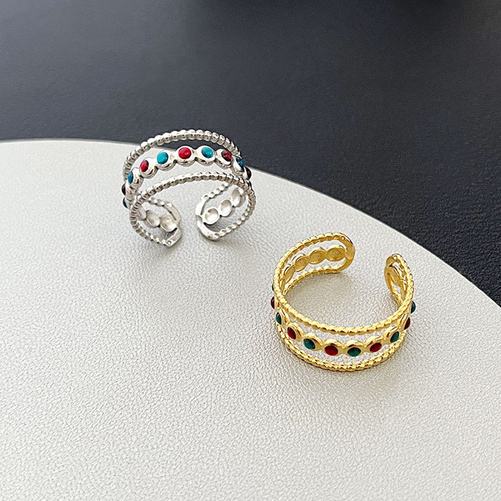 RWEUOQ Fingerring Verstellbare Damenringe, Offener hohler günstig online kaufen