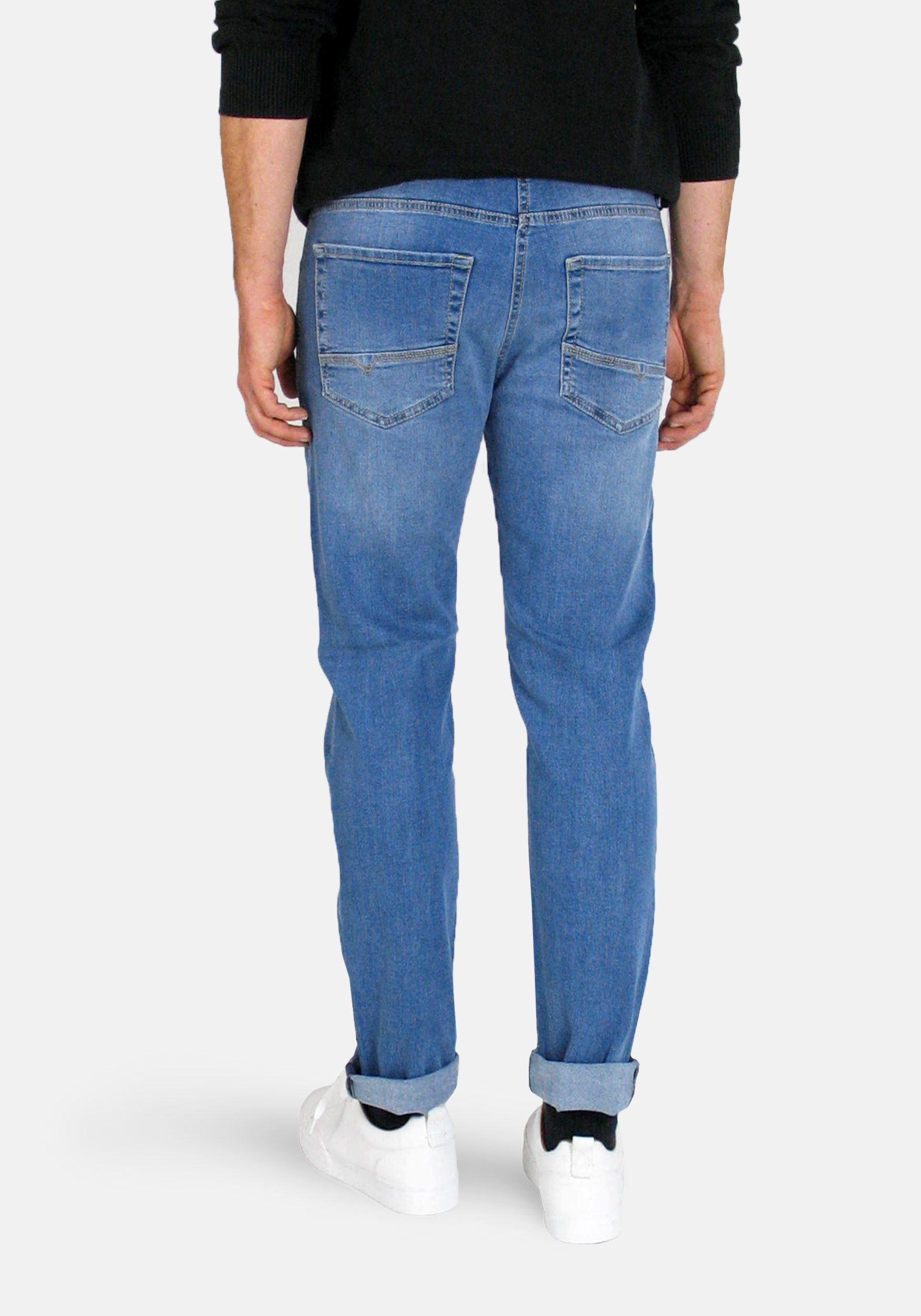 medium used blue Denim Stretch 5-Pocket-Jeans Arne MAC