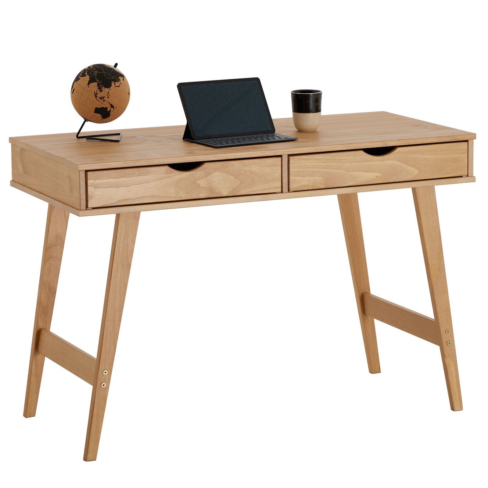 IDIMEX Schreibtisch MILO, Bürotisch mit 2 Schubladen aus Massivholz Konsolentisch Massivholz, E. € 145,95