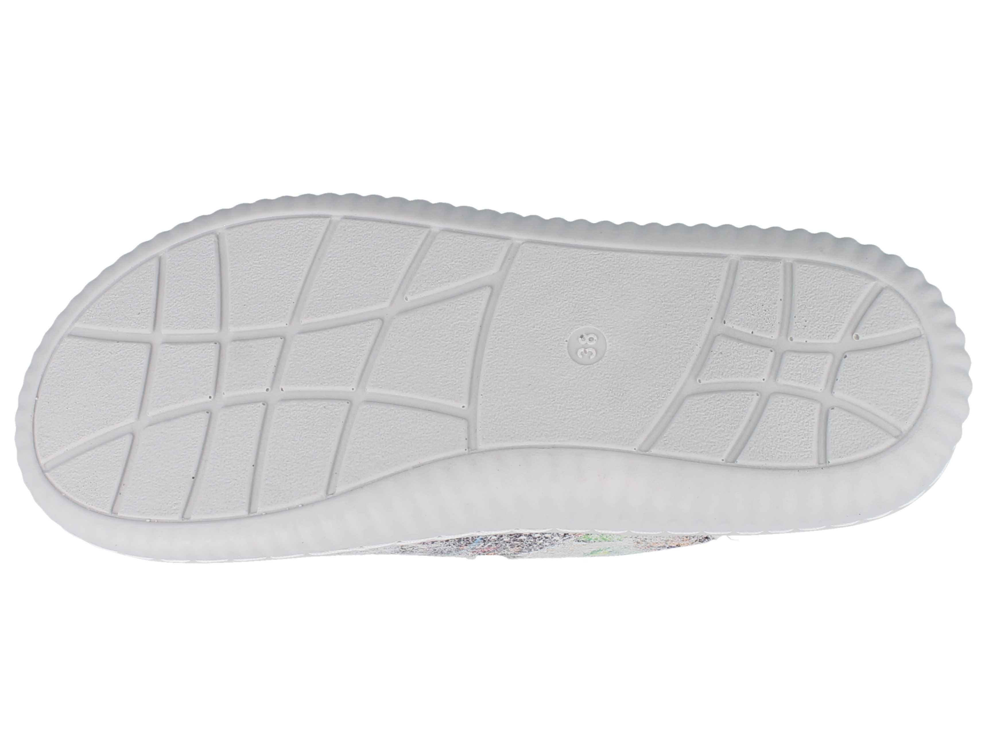Longo LONGO Damen Pantolette weiß multi bedrucktes Nubukleder - Größe: 39 Pantolette Wechselfußbett