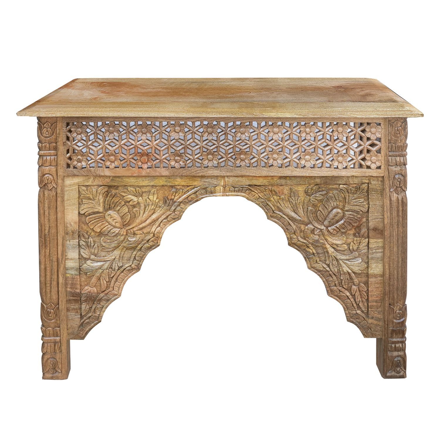 Marrakesch Orient & Mediterran Interior Konsolentisch Orientalische Konsole Laiminia modern aus Mangoholz in Natur 106 cm (1-St), Handarbeit