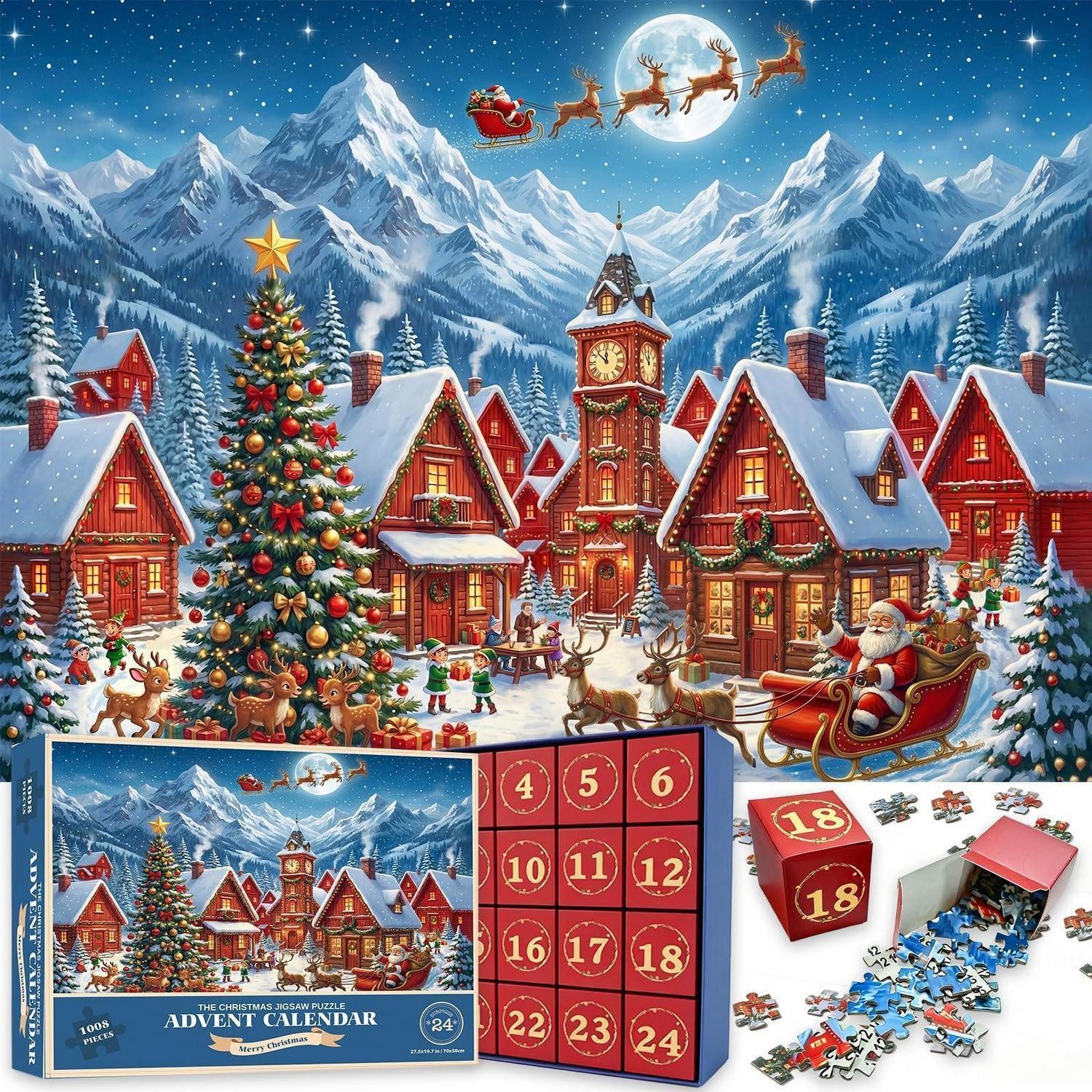 LuxusKollektion Spielzeug-Adventskalender Adventskalender Puzzle 2026 1008 Teile