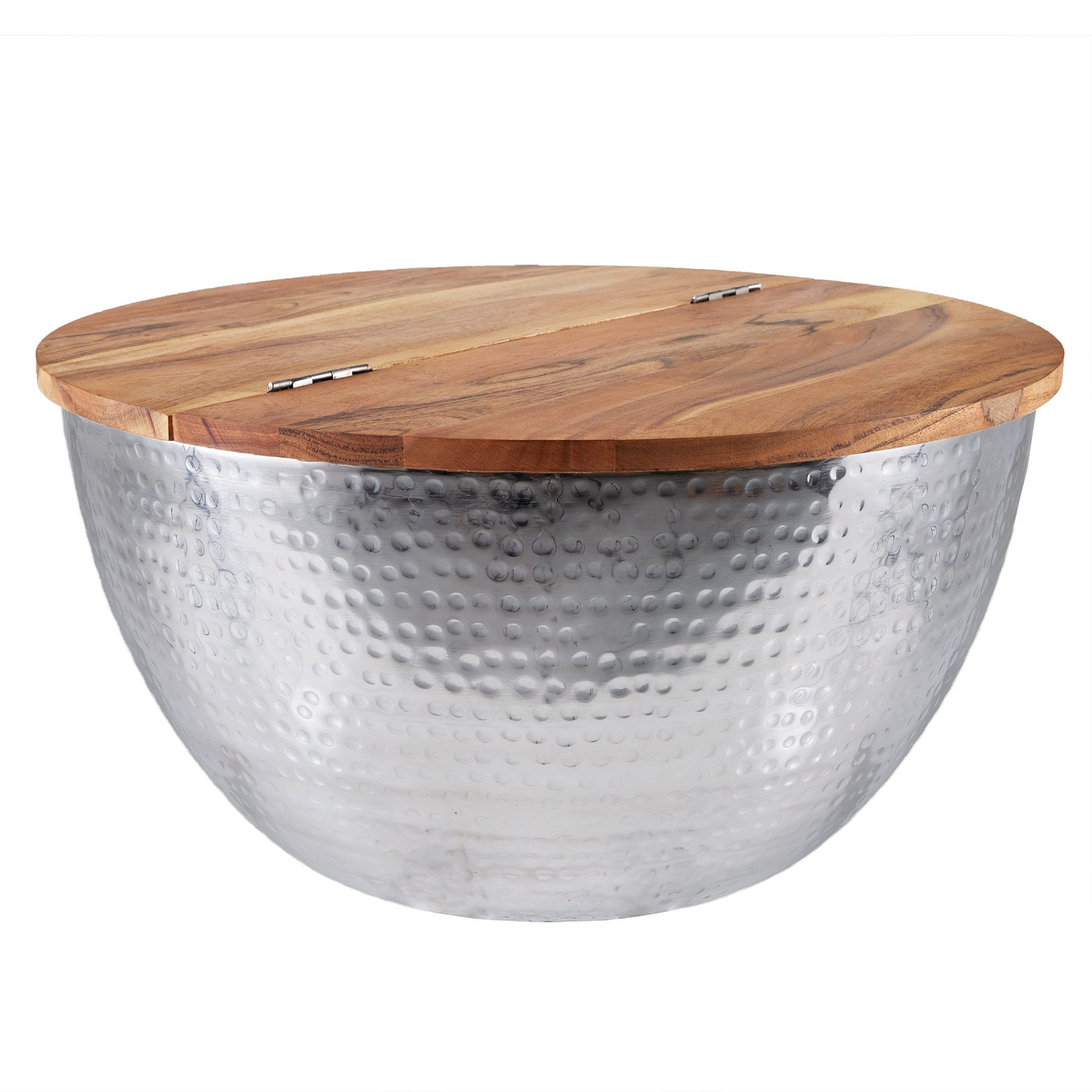 riess-ambiente Couchtisch ORIENT STORAGE Ø60cm natur / silber (Einzelartike günstig online kaufen