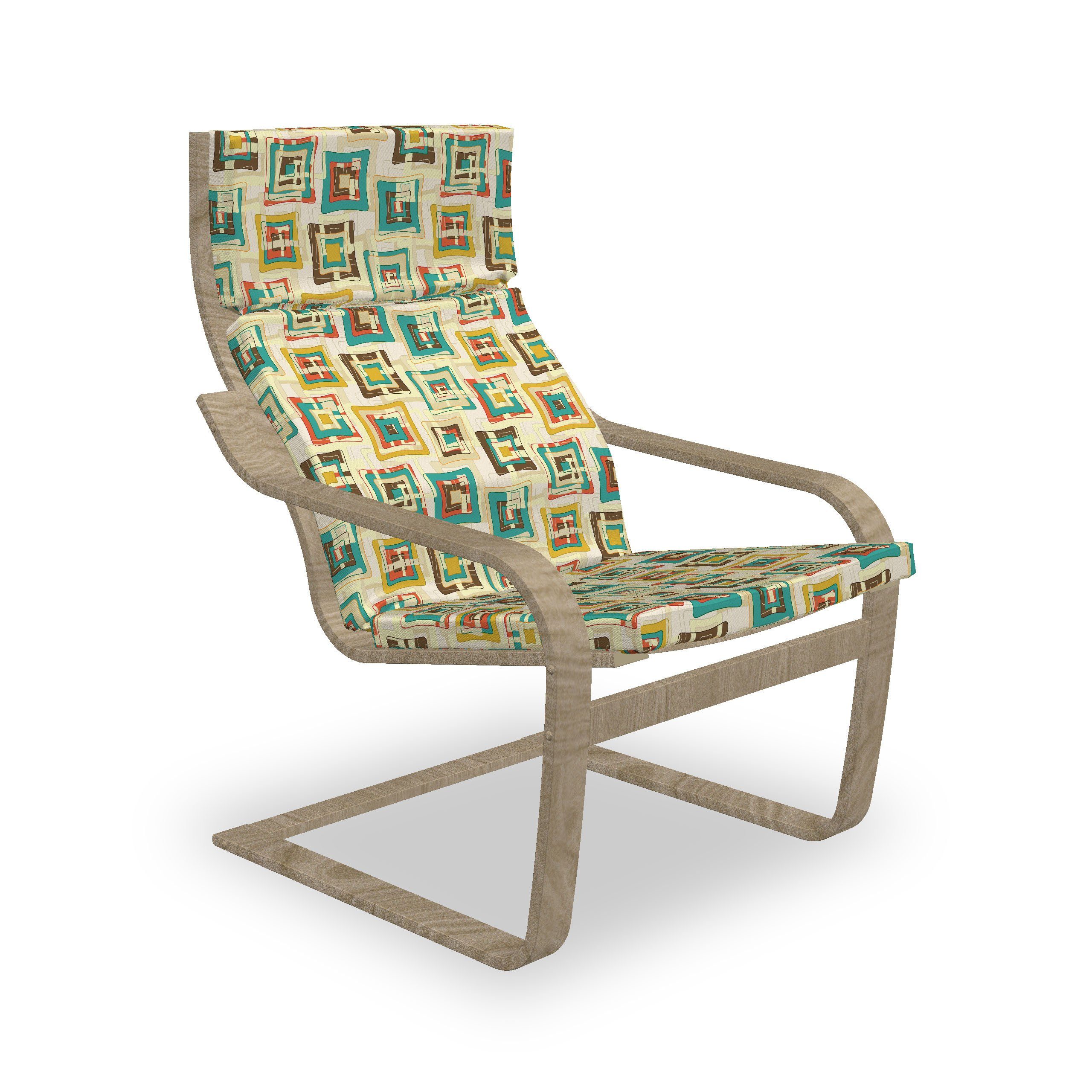 Abakuhaus Stuhlkissen Sitzkissen mit Stuhlkissen mit Hakenschlaufe und Reißverschluss, Geometrisch Surreal Puzzle-Form