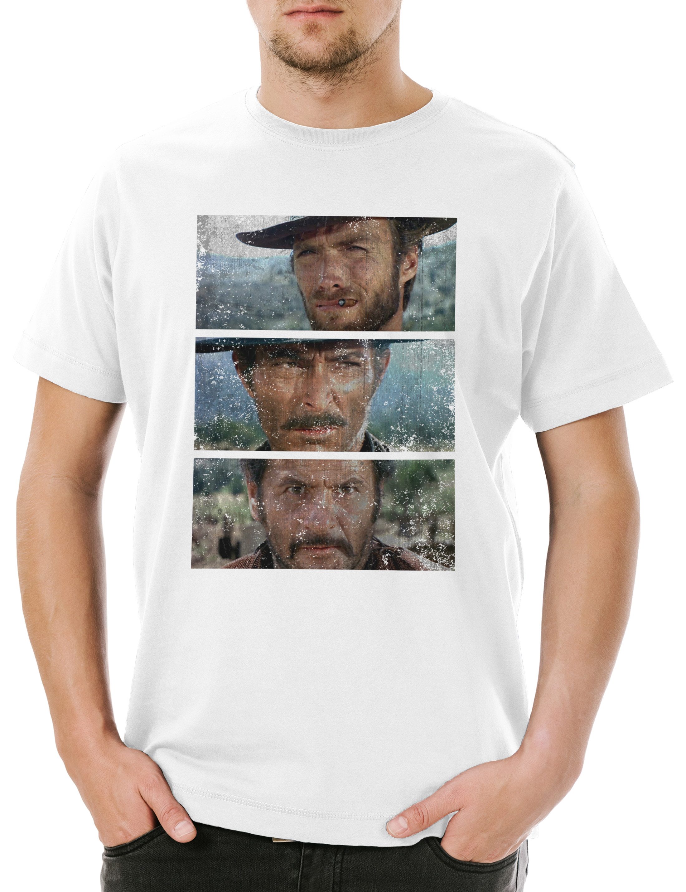 Print-Shirt The Good The Bad And The Ugly Herren T-Shirt Italo Western Kult USA