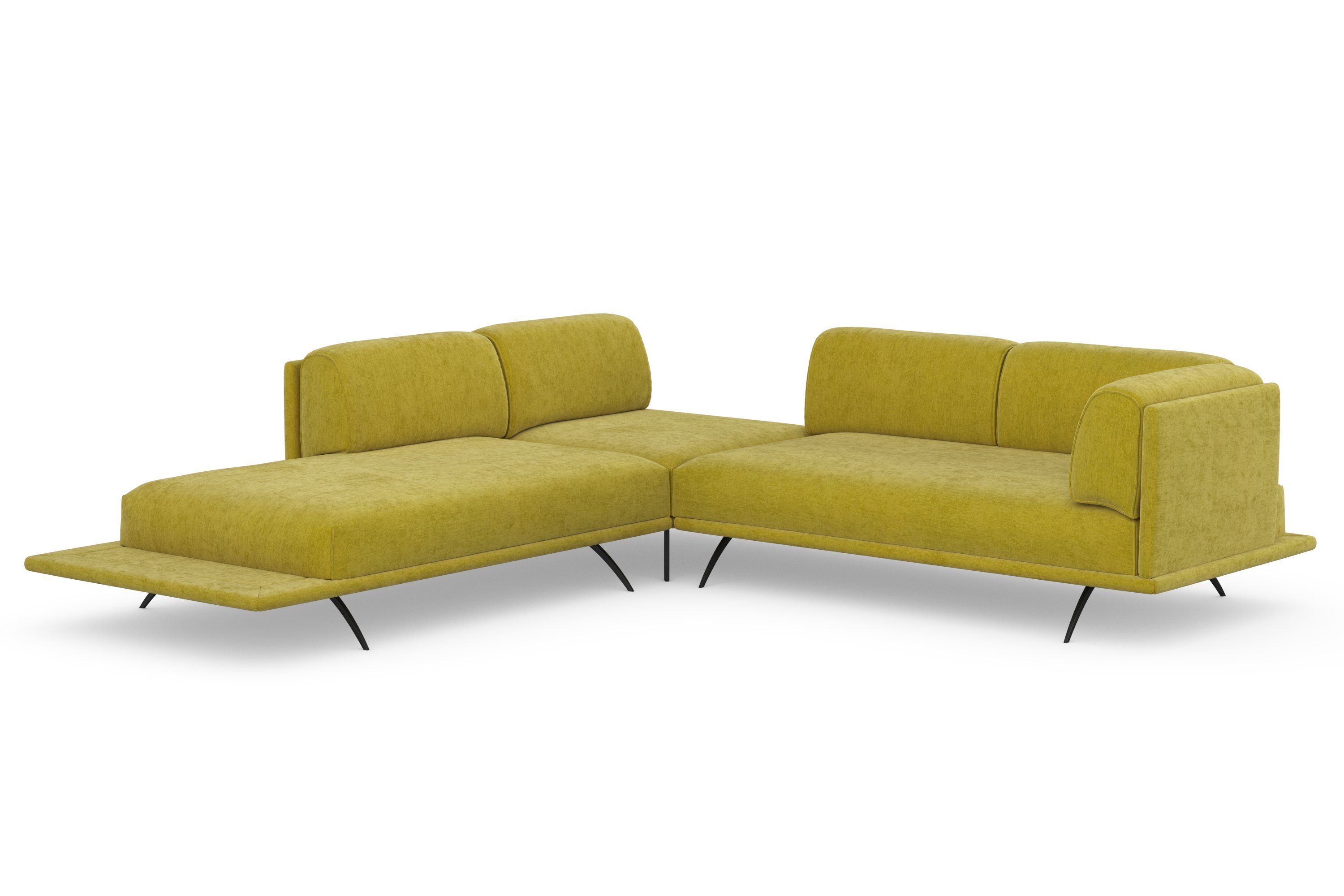 machalke® Ecksofa benito, mit Sockel bezogenem