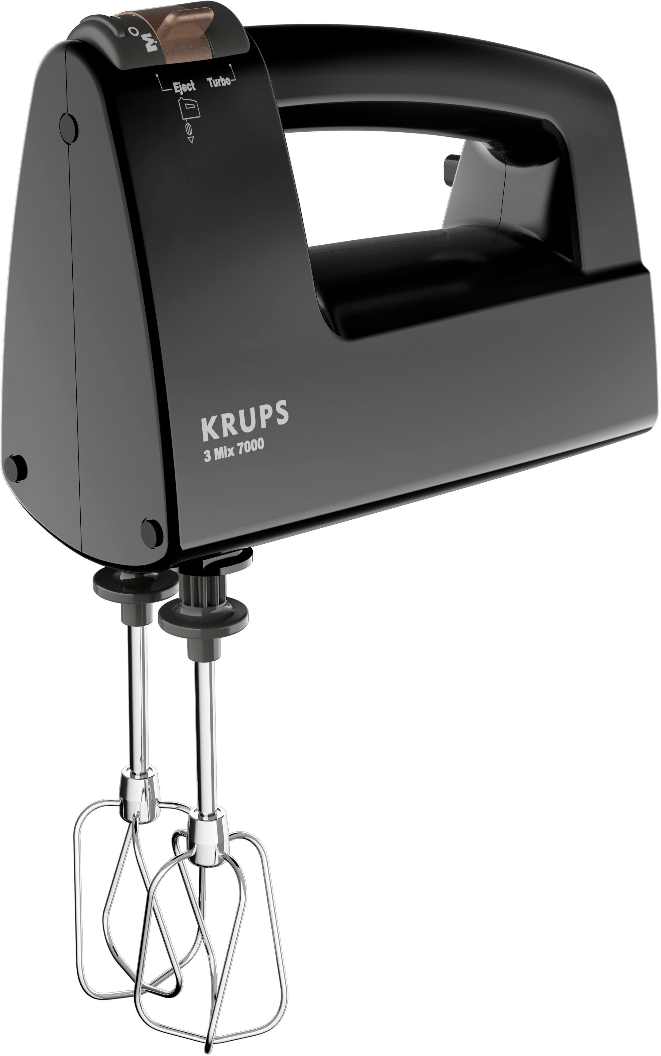 Krups Handmixer F60858 3Mix 7000, 500 W, limitierte Edition, Zubehörtasche,  Quirl+Knethaken aus Edelstahl