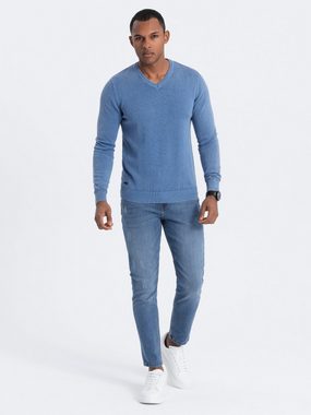 OMBRE V-Ausschnitt-Pullover Pullover für Männer mit Rundhalsausschnitt