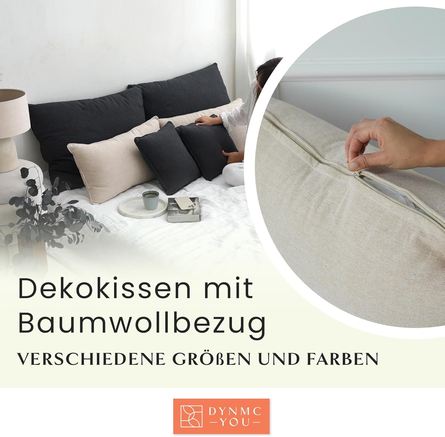 DYNMC you Sofakissen mit Füllung und Bezug - 2er Set mit Viel Füllung, Rück günstig online kaufen