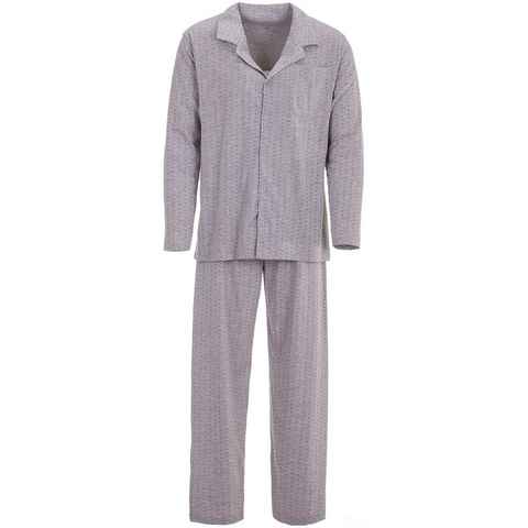 Henry Terre Schlafanzug Pyjama Set Langarm - Rechteck