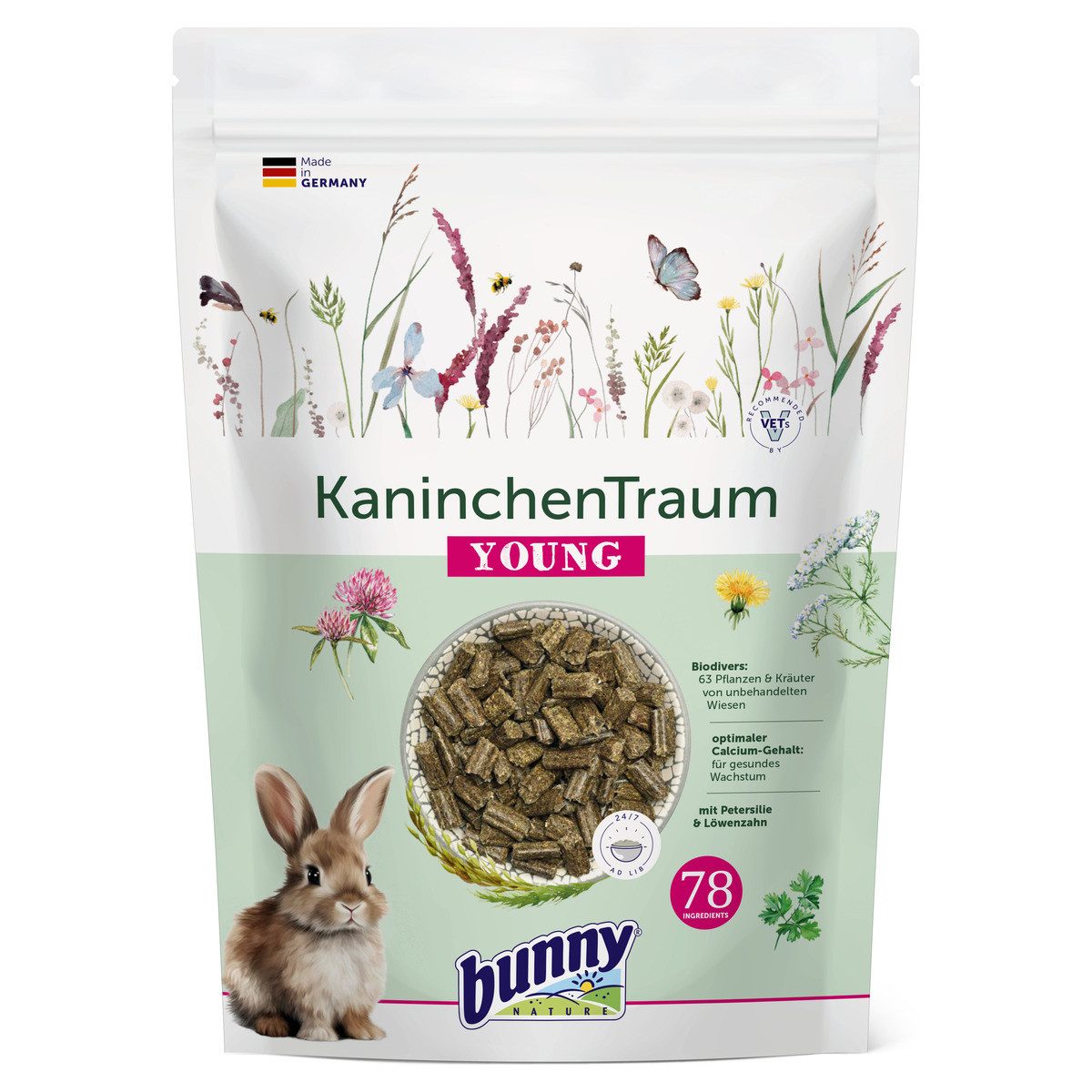 Bunny Nature KaninchenTraum YOUNG 600 g, Trockenfutter für: Kleintier