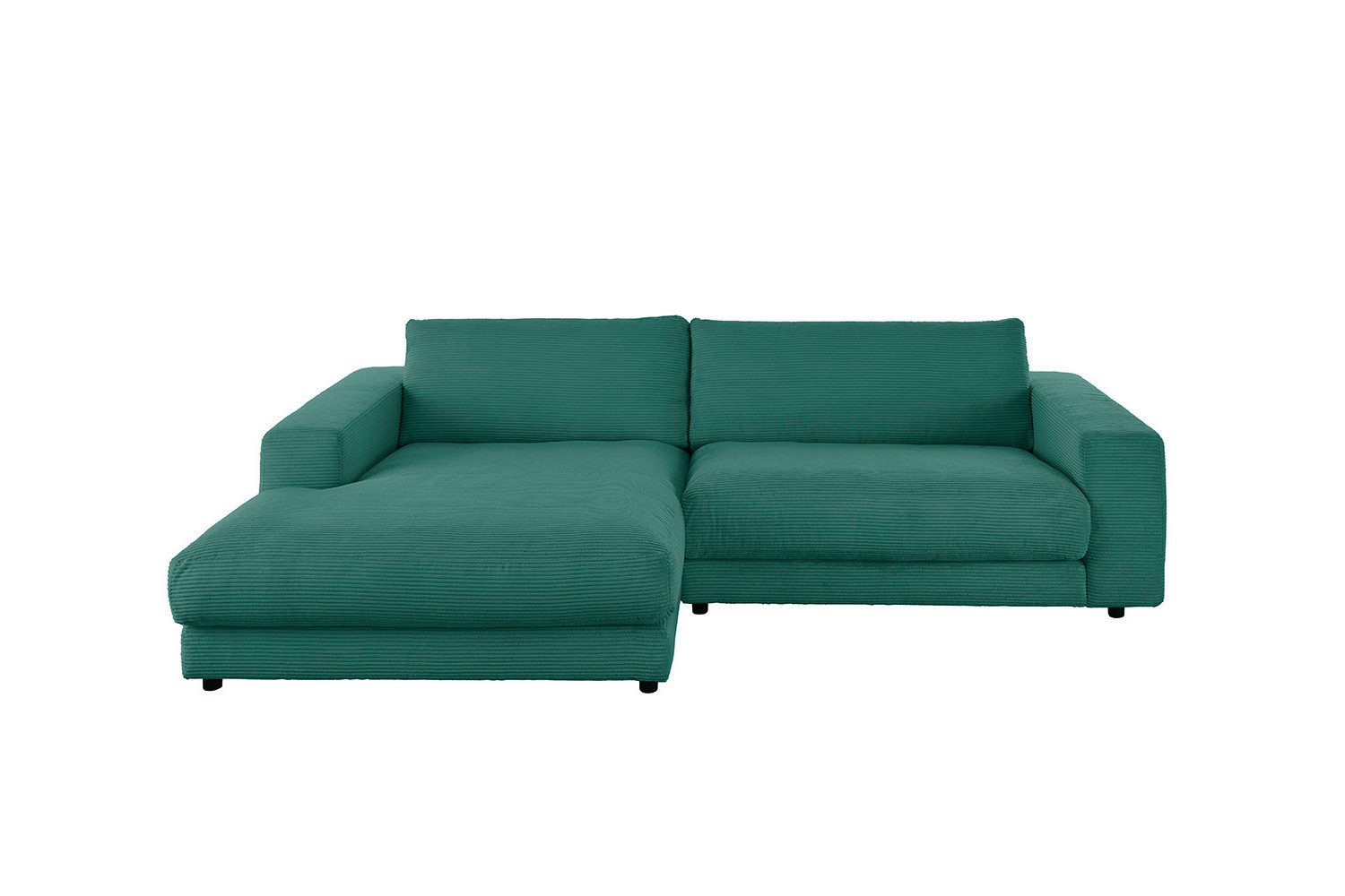 KAWOLA Ecksofa MADELINE, Sofa Cord Longchair rechts od. links versch. Farben