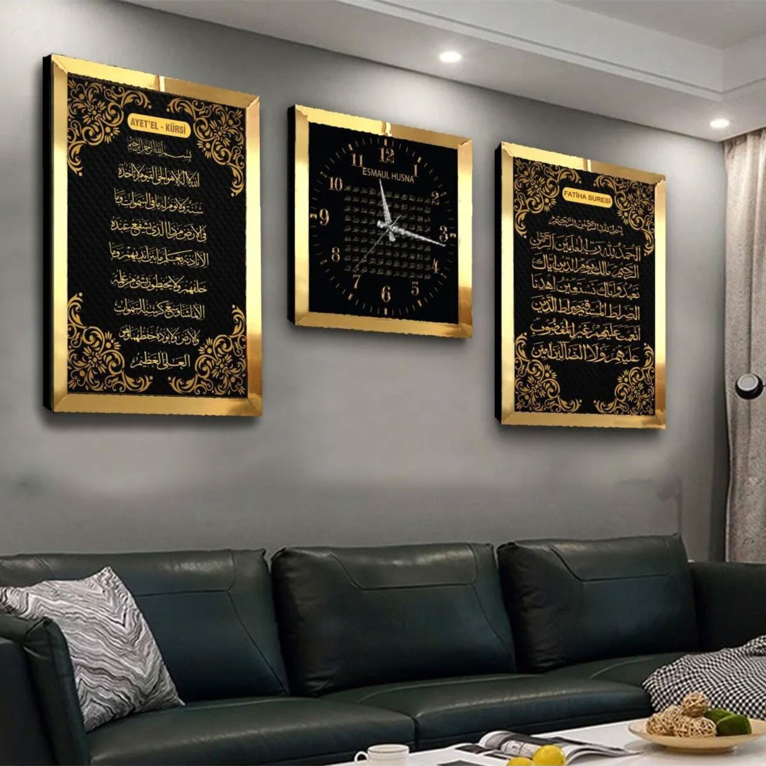 Jungengel Wandbild Islam 3-Teilig Ayetel Kürsi, günstig online kaufen