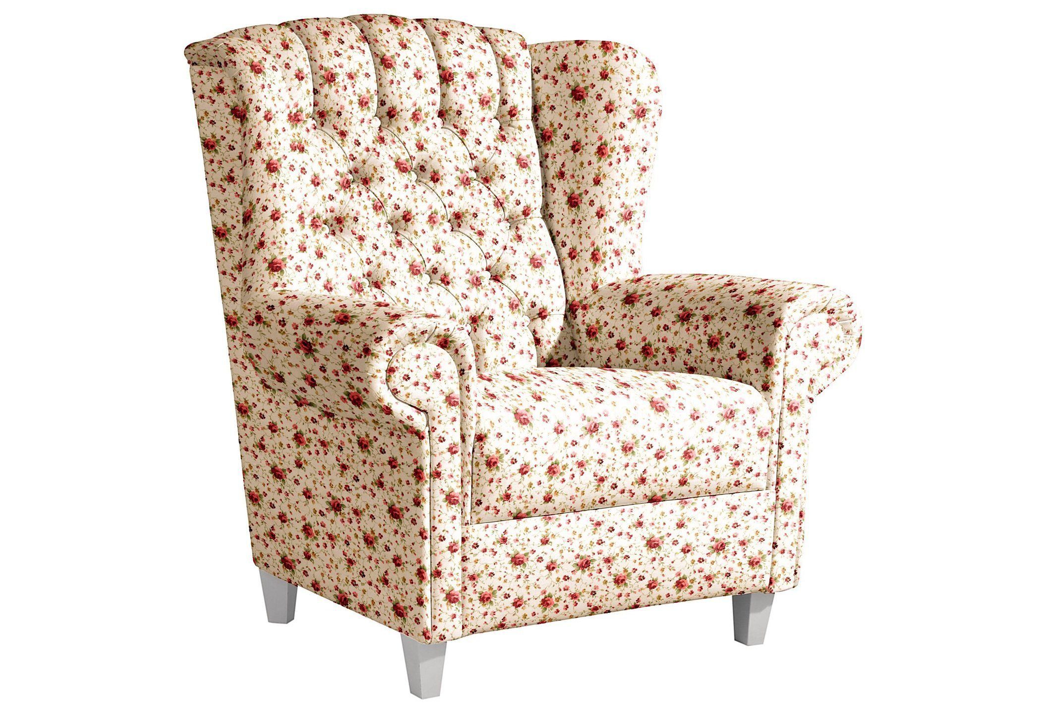 Max Winzer® Ohrensessel Valerie, mit edler Knopfheftung