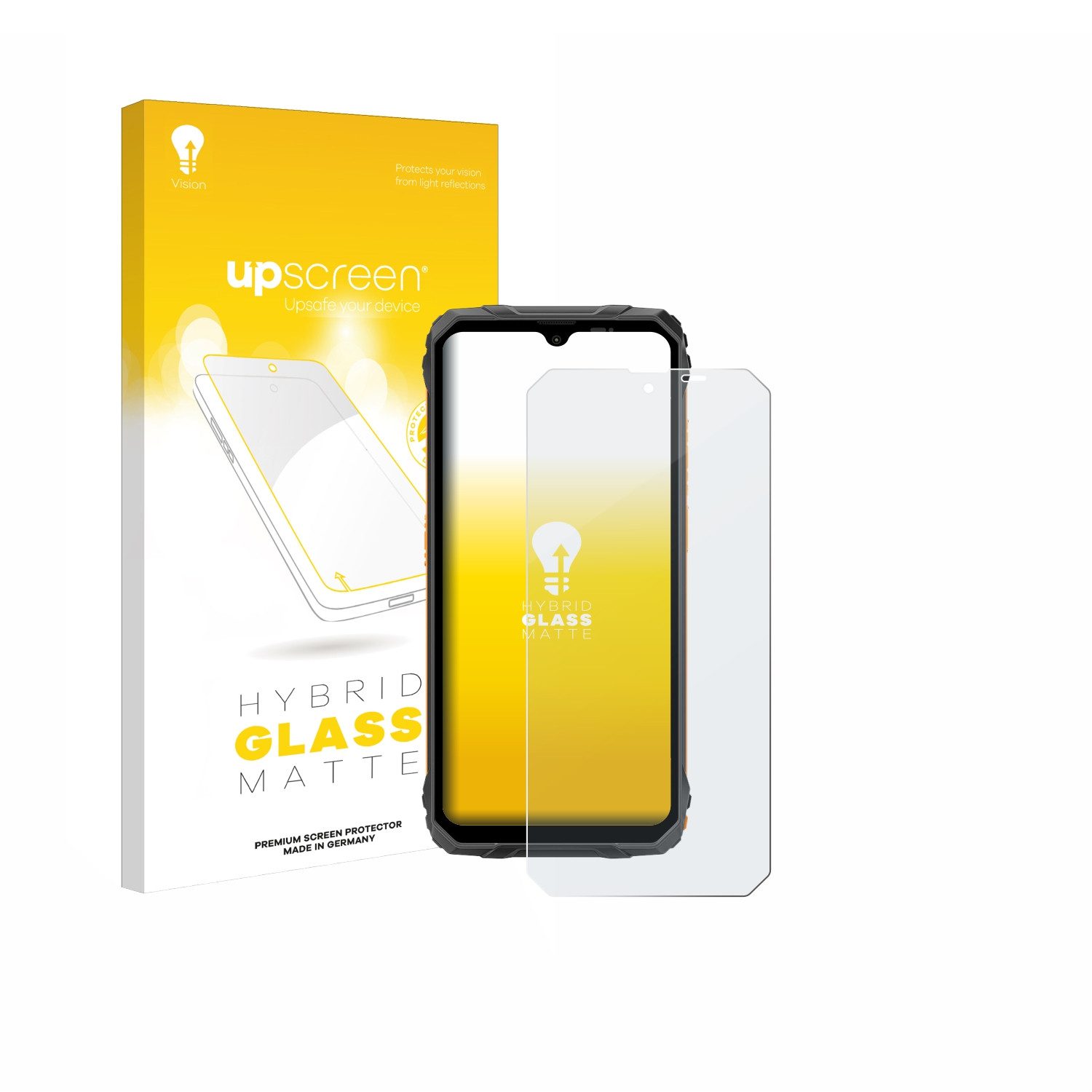 upscreen Displayschutzglas Folie für Blackview Fort 1, Schutzfolie Glas Panzer Display Schutz matt
