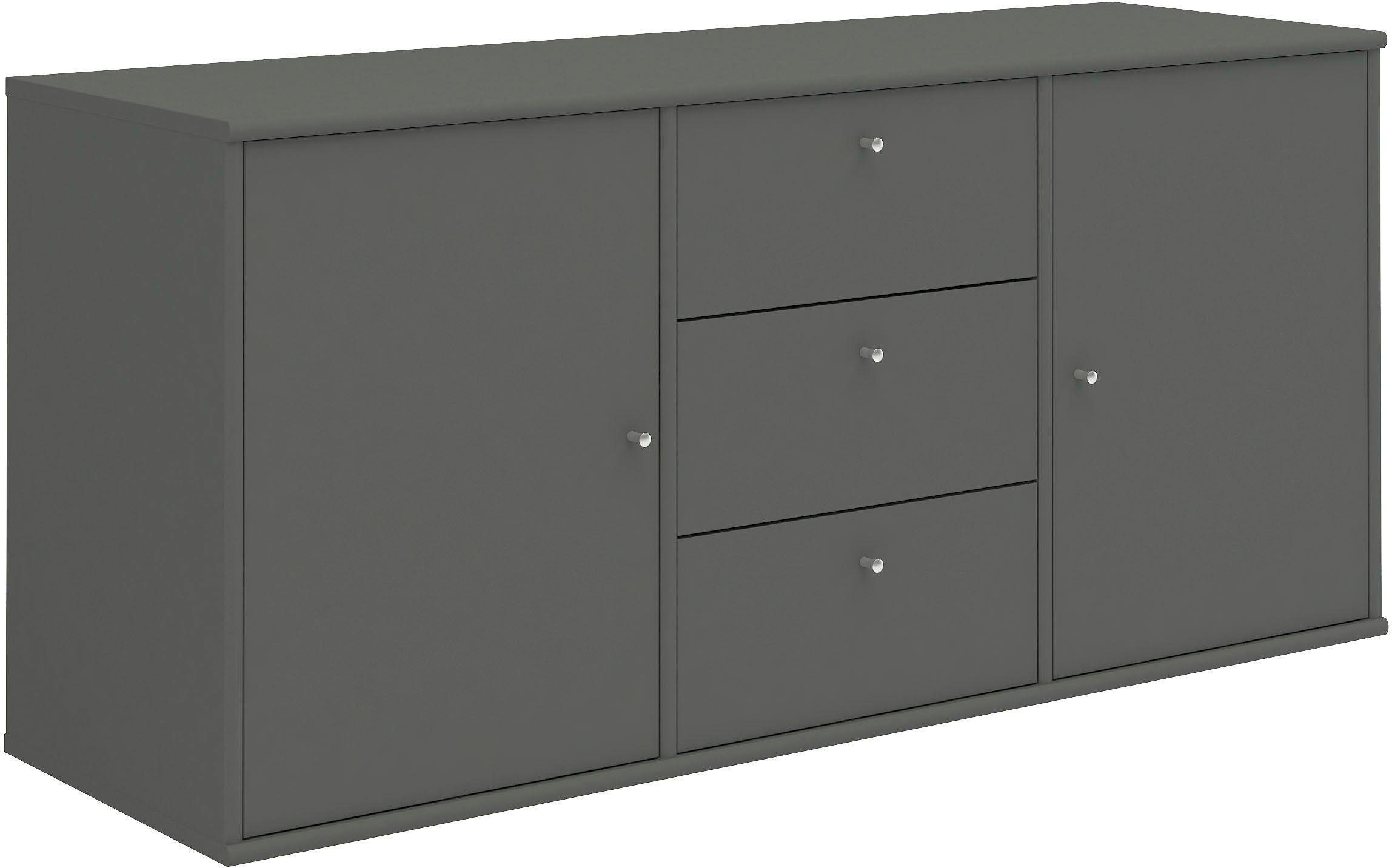 Hammel Furniture Sideboard Mistral, Hochwertig Schrank, hängend/stehend montierbar, mit Türen und Schubladen, B: 133 cm, anpassungsbar Designmöbel