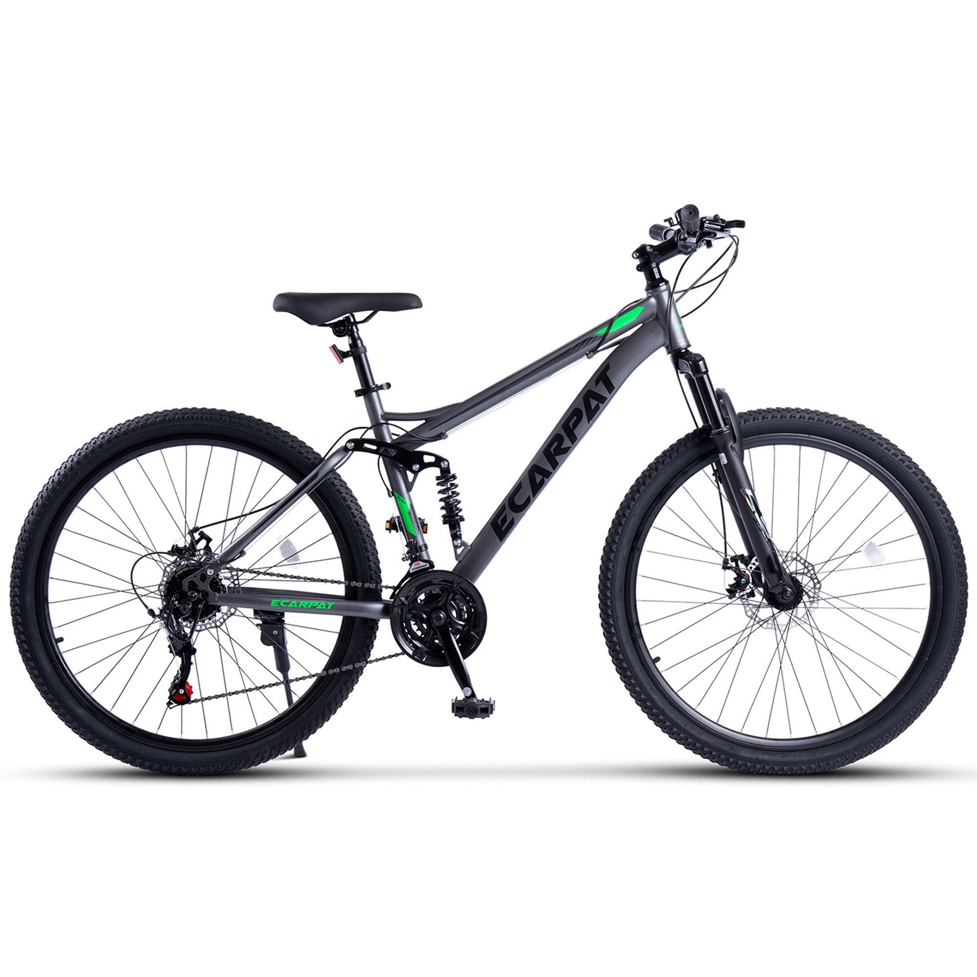 CARPAT SPORT Mountainbike 24 26 27.5 29 Zoll Fahrrad für Herren Damen Jungen, 21 Gang Shimano, mechanische Scheibenbremse, MTB Fahrrad Bike
