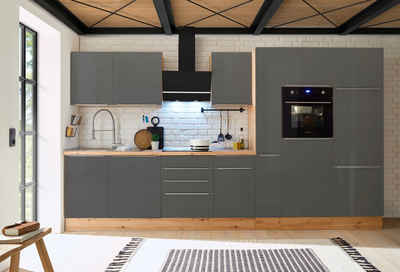 RESPEKTA Küchenzeile Safado aus der Serie Marleen, inklusive E-Geräten, schnelle Lieferzeit, Breite 370 cm
