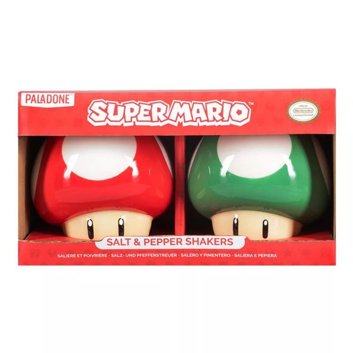Super Mario Dekofigur Super Mario Mushrooms Salz- und Pfefferstreuer-Set