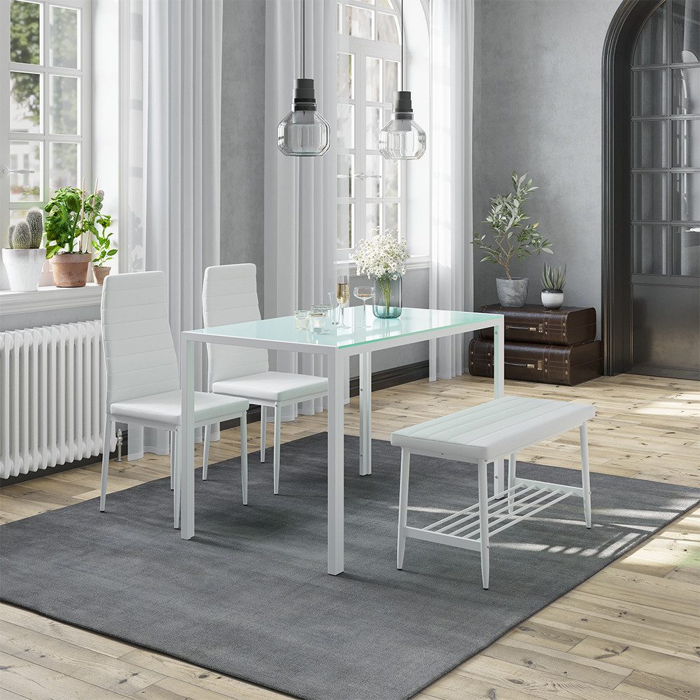 Vicco Essgruppe Grand, Weiß, 120 x 70 cm 4-teiliges Set