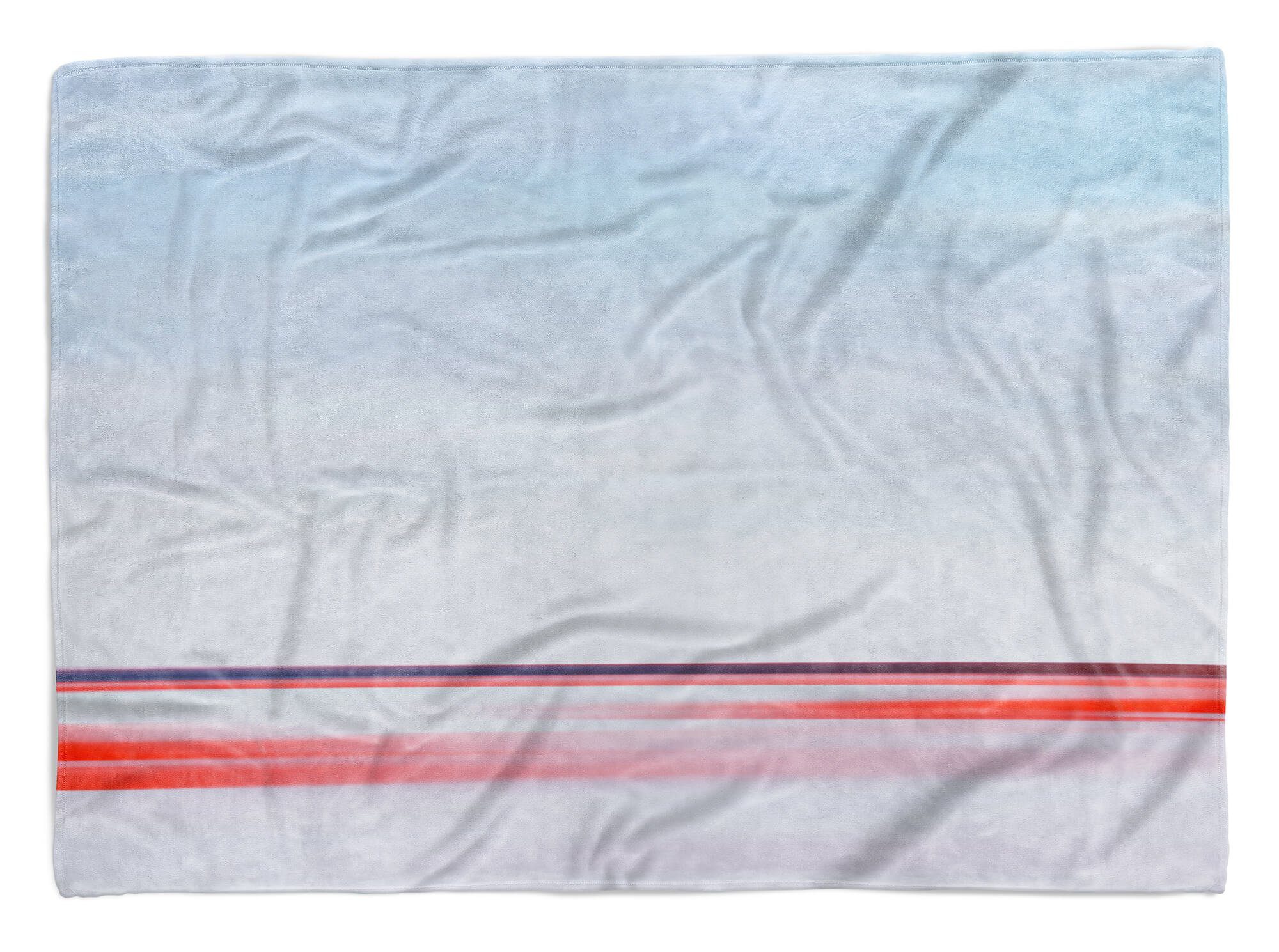 Art Handtuch Saunatuch Meer (1-St), Horizont Sinus Handtücher Fotomotiv Kuscheldecke Abstrakt Baumwolle-Polyester-Mix mit Himme, Handtuch Strandhandtuch