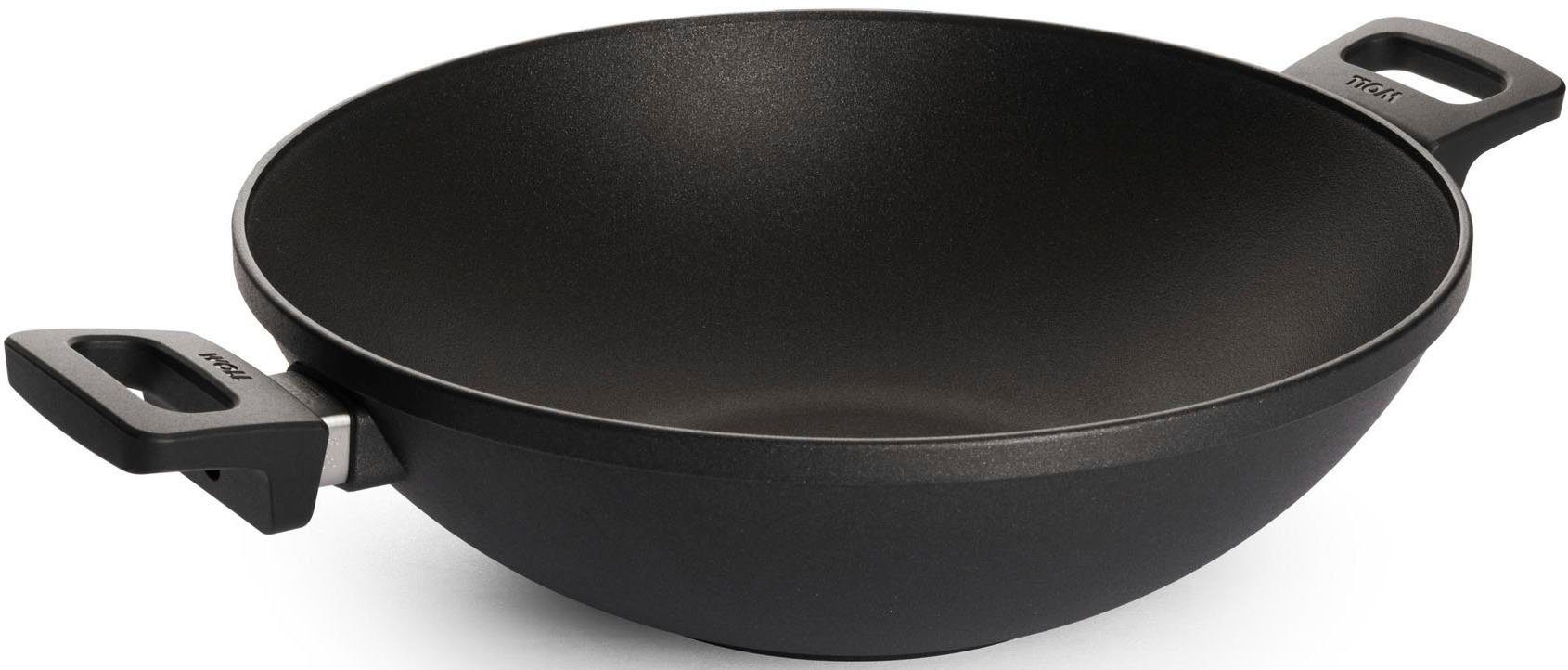 WOLL MADE IN GERMANY Wok Nowo, Aluminiumguss (1-tlg), von Hand gegossen, Ø 32 cm, Made in Germany