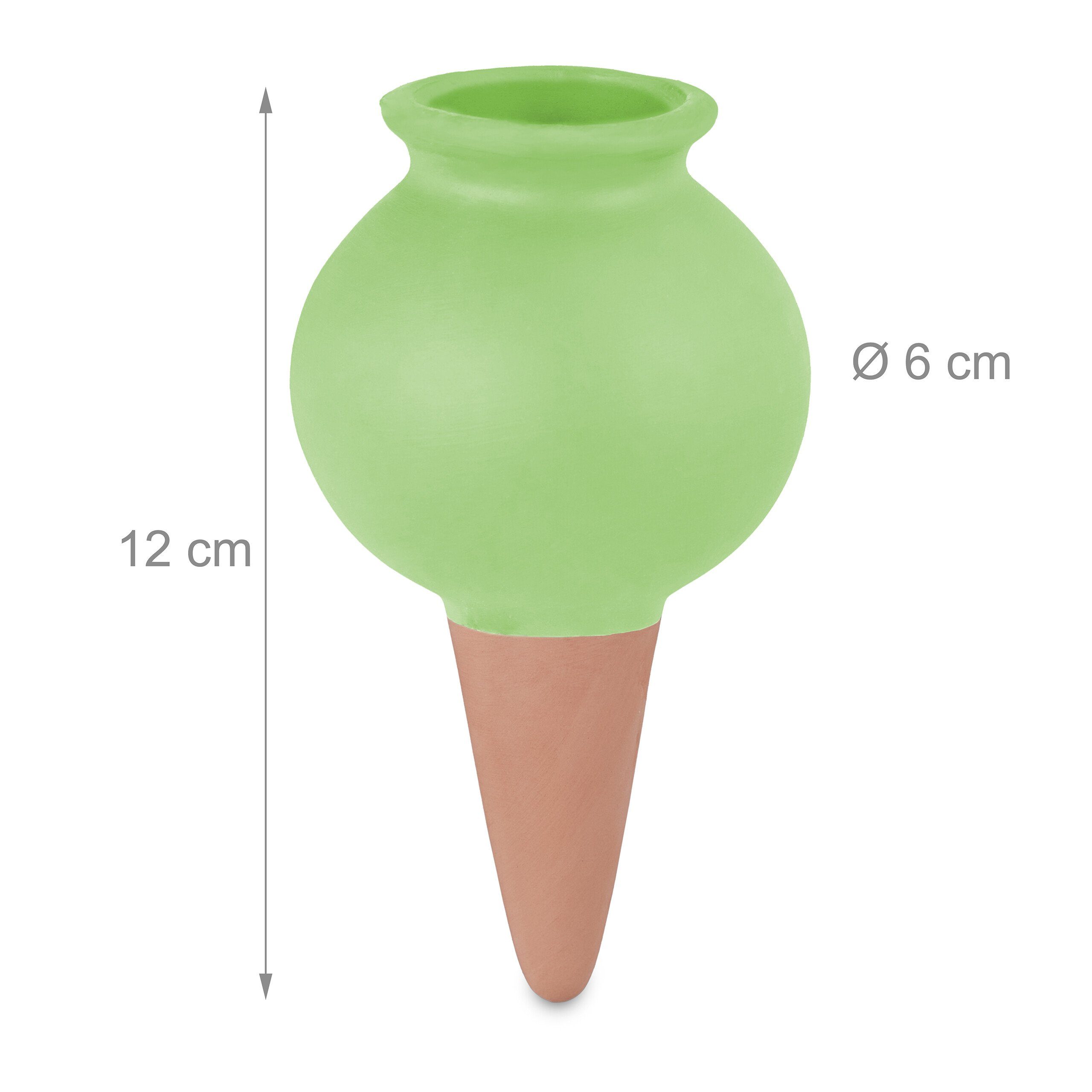 relaxdays Bewässerungssystem Grüne Tonkegel im 4er Set, (4-tlg) – Bild 4 von 5