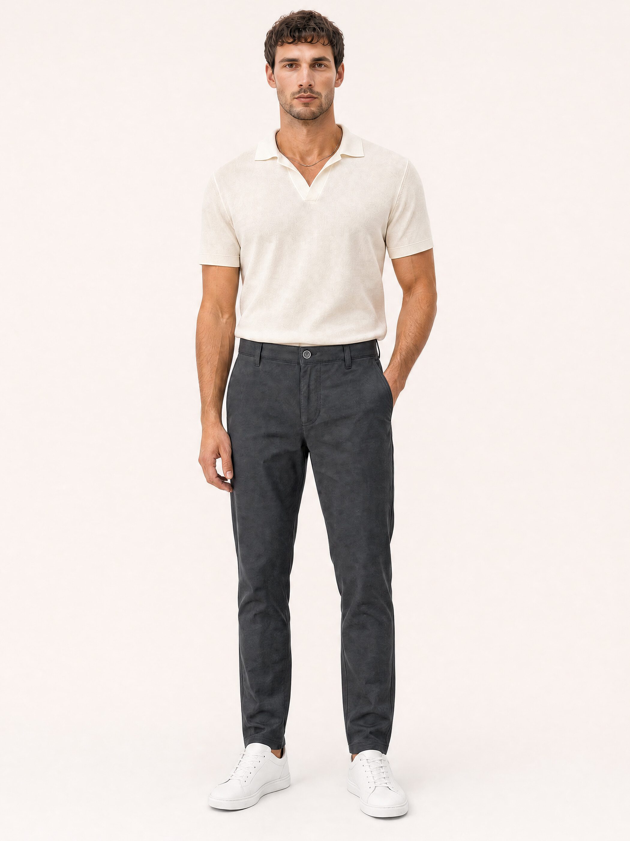 Yazubi Chinohose elegante Chino Hose mit Stretch Slim Fit Herren Hosen für Männer, Stoffhosen & Chinohosen, Herrenhosen – Bild 4 von 5