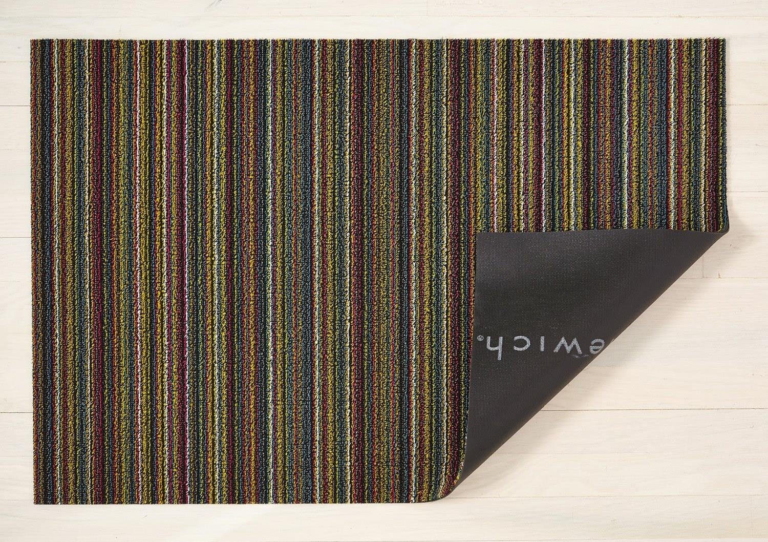 Fußmatte Skinny Stripe Bright Multi 61 x 91 cm, Chilewich, rechteckig