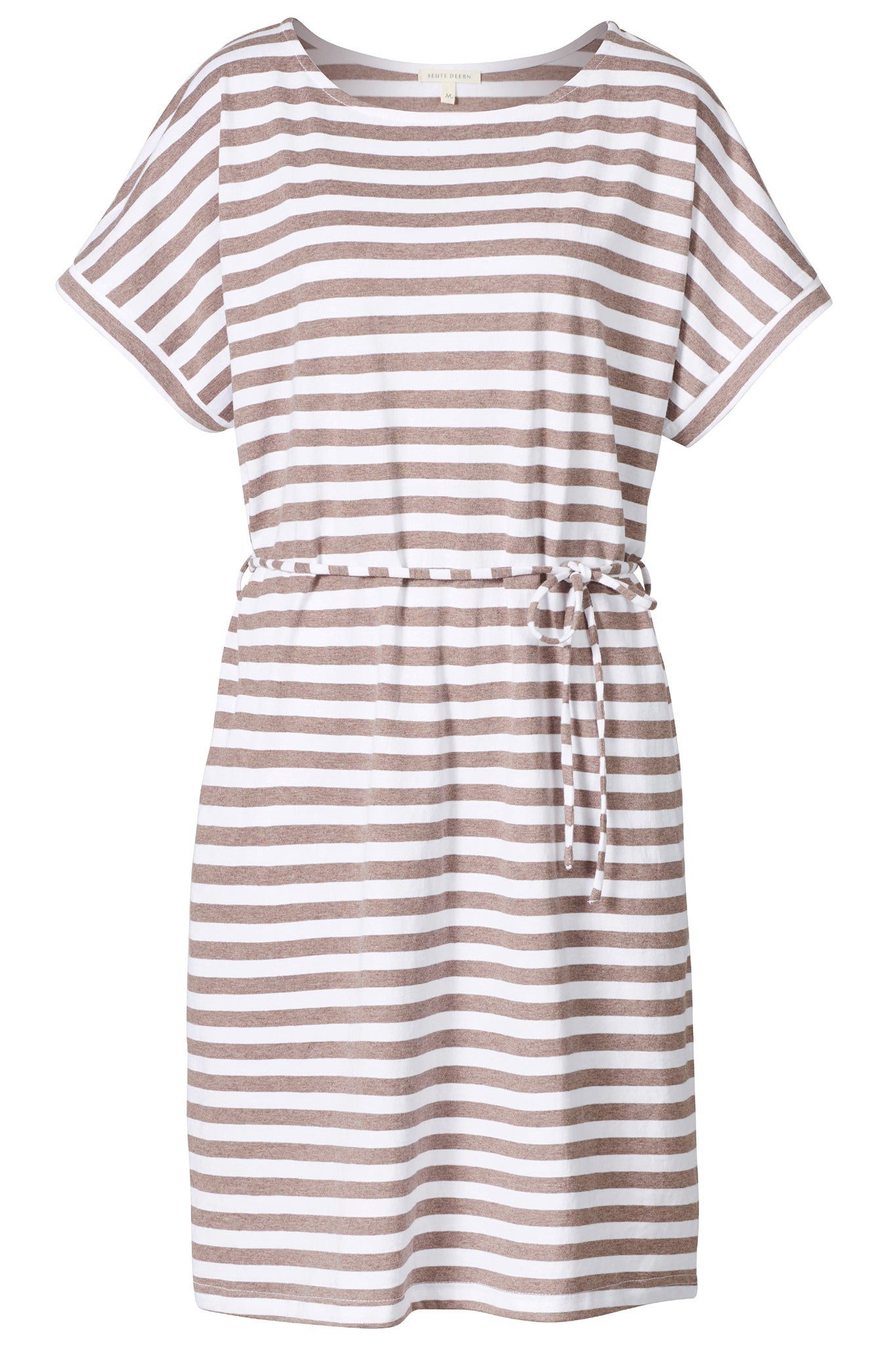Himalaya Clothing Sommerkleid Kleid Damen im Streifenlook - Entspanntes Shirtkleid aus Bio-Baumwolle Damenkleid mit rundem Ausschnitt und hohem Komfort