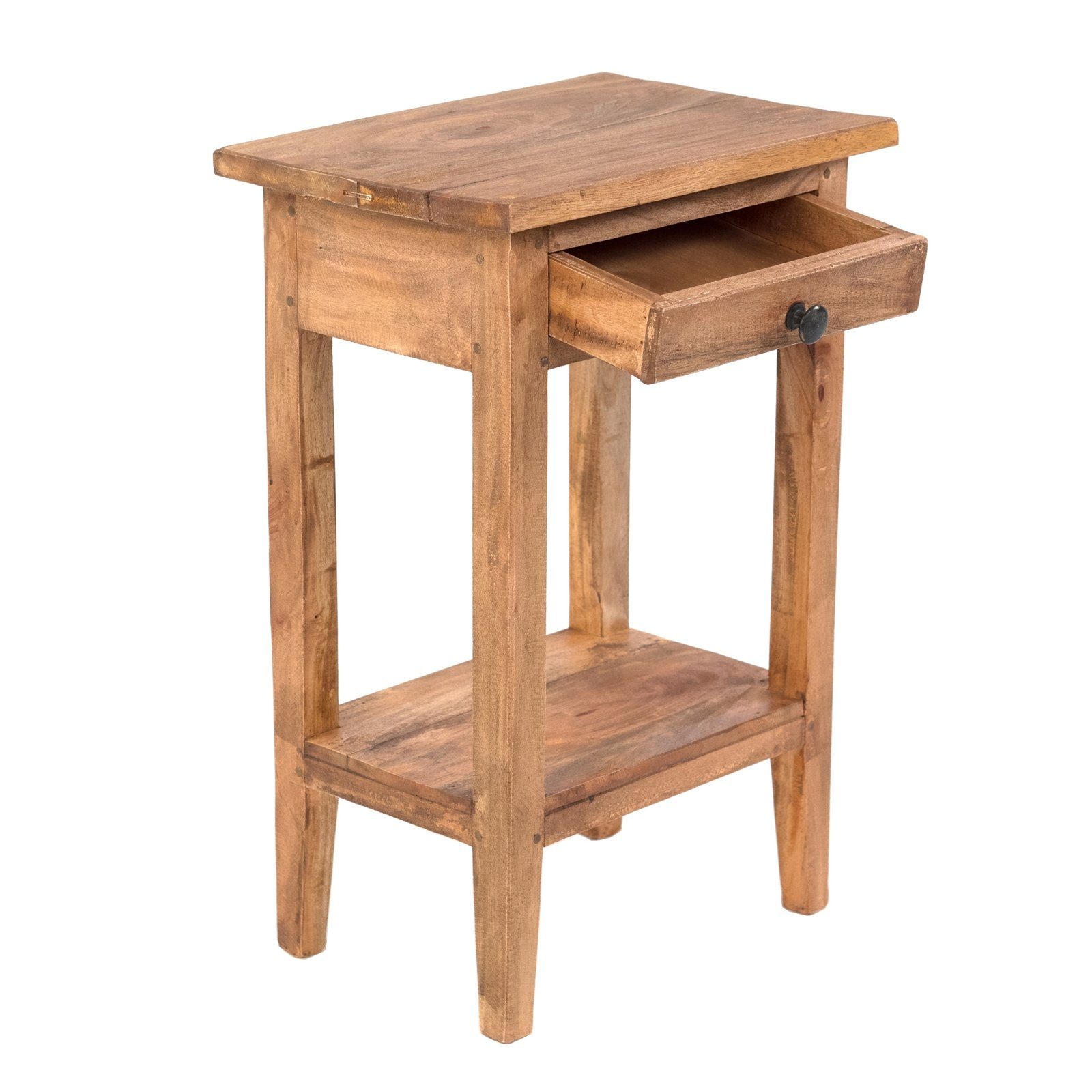 DESIGN DELIGHTS Beistelltisch Telefontisch PLANTA, 52x34cm(HxB) Nachtschrank aus Holz mit Schublade