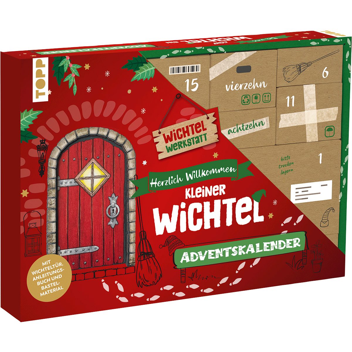 Wandkalender Adventskalender. Herzlich Willkommen, kleiner Wichtel.
