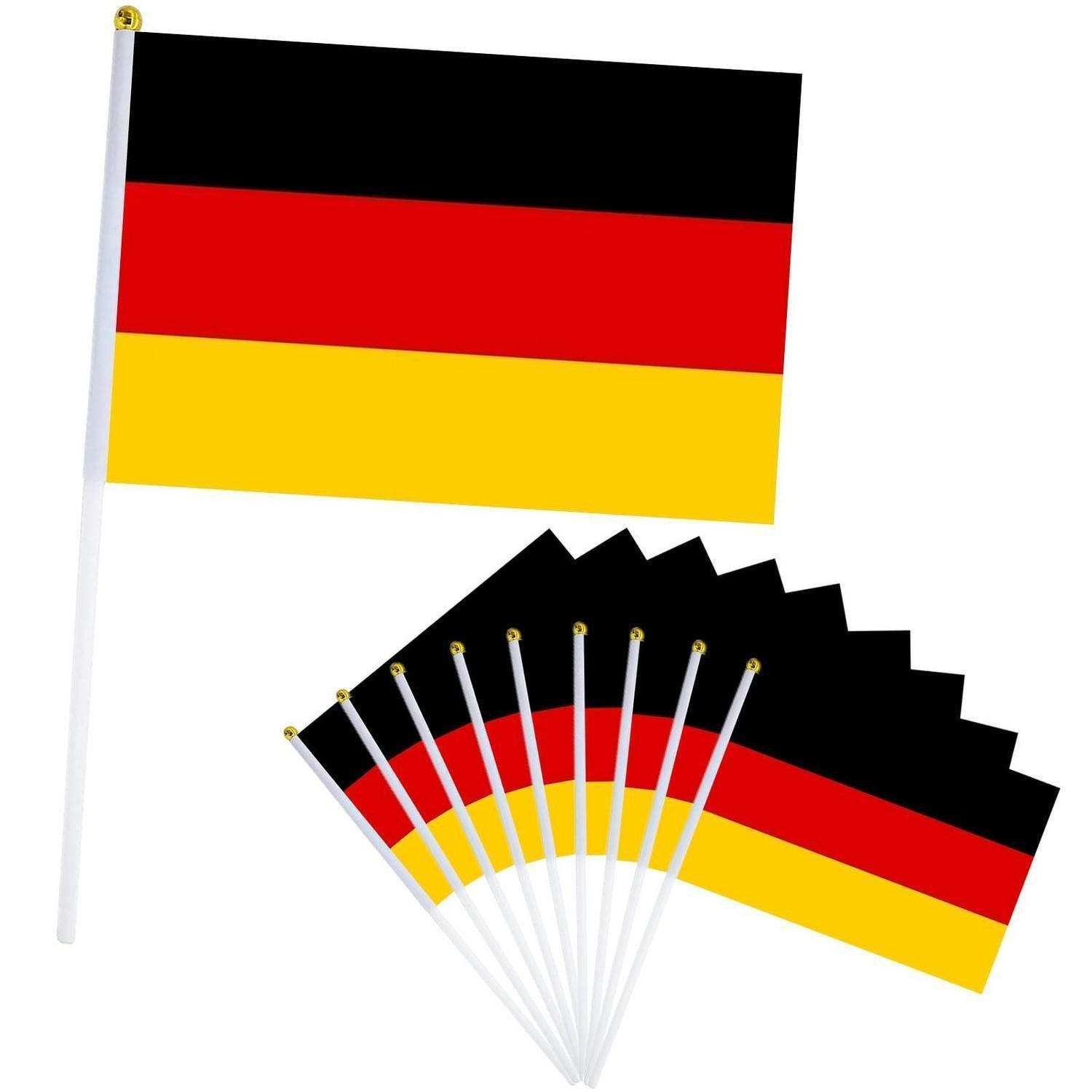 LuxusKollektion Flagge Handfahne Deutschland 10er Klein 21x14cm