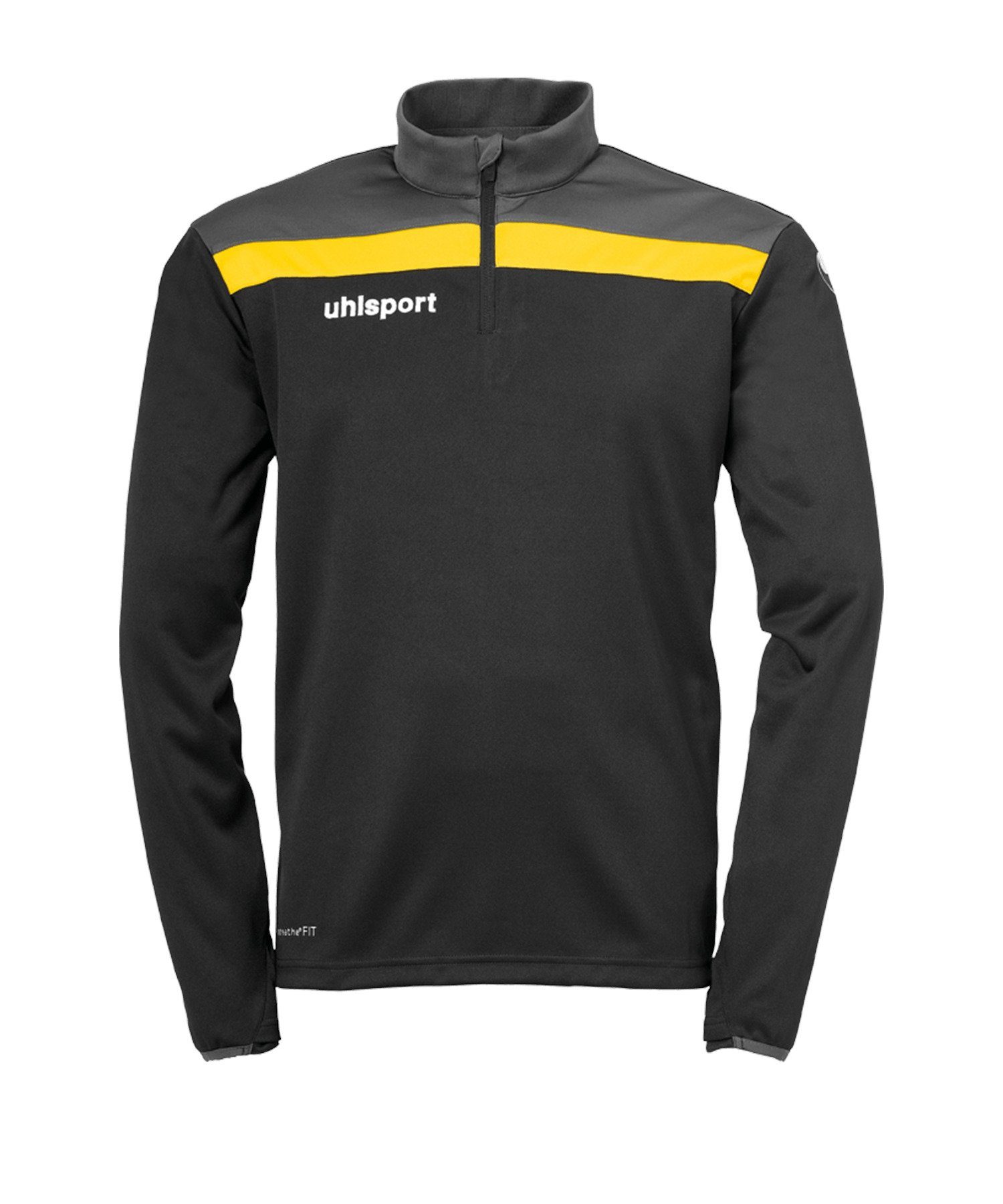 uhlsport Sweatshirt Offense 23 Ziptop schwarzgraugelb