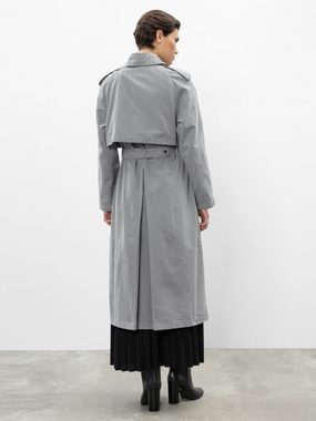 Herrlicher Trenchcoat Julina Coat 7644 N3154 Doppelreihig mit Fake Hornknöpfen, Gürtel mit Schnalle