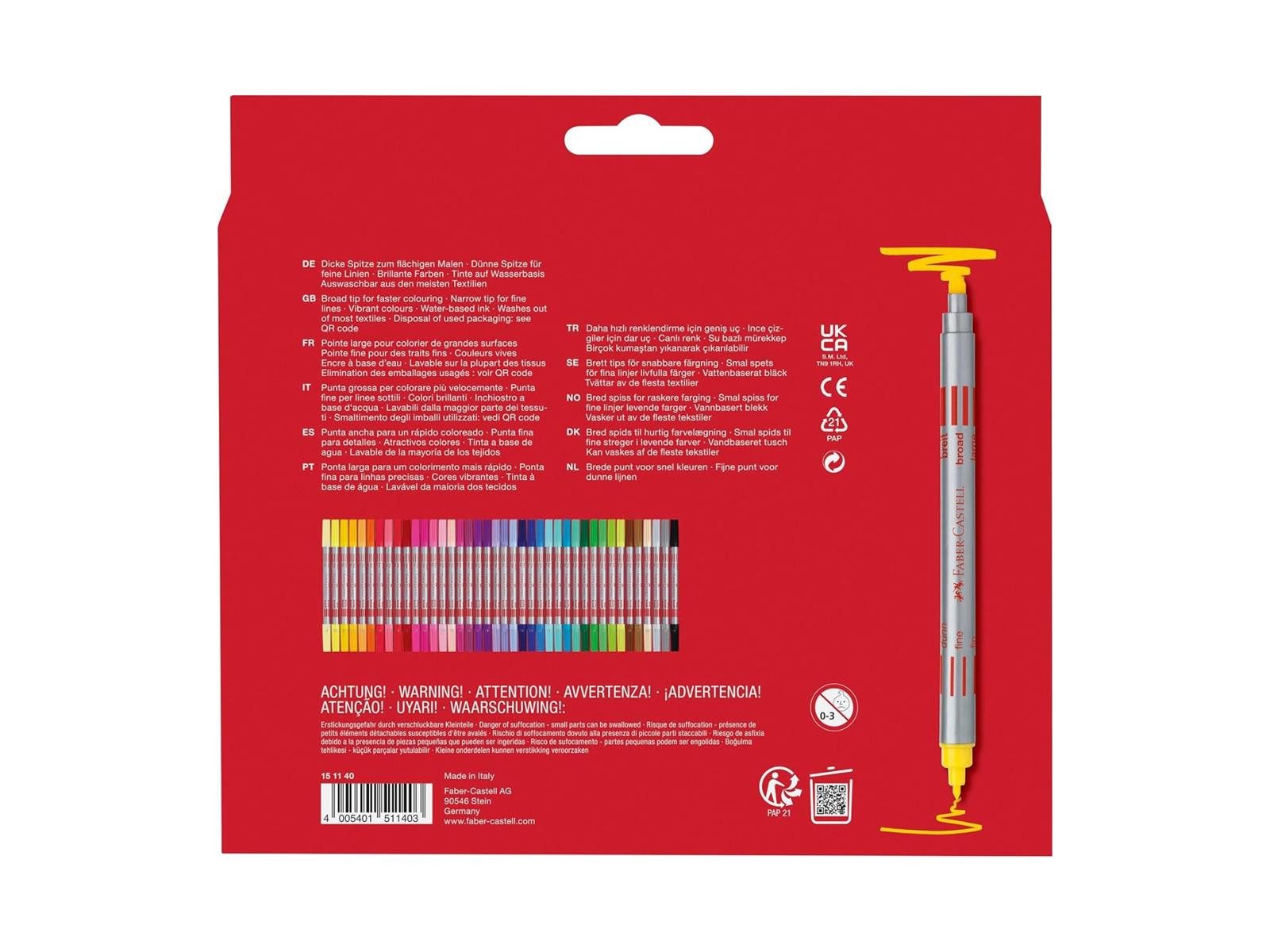 Thumbnail - Faber-Castell Filzstift Faber-Castell Doppelfasrermaler - 40er Etui