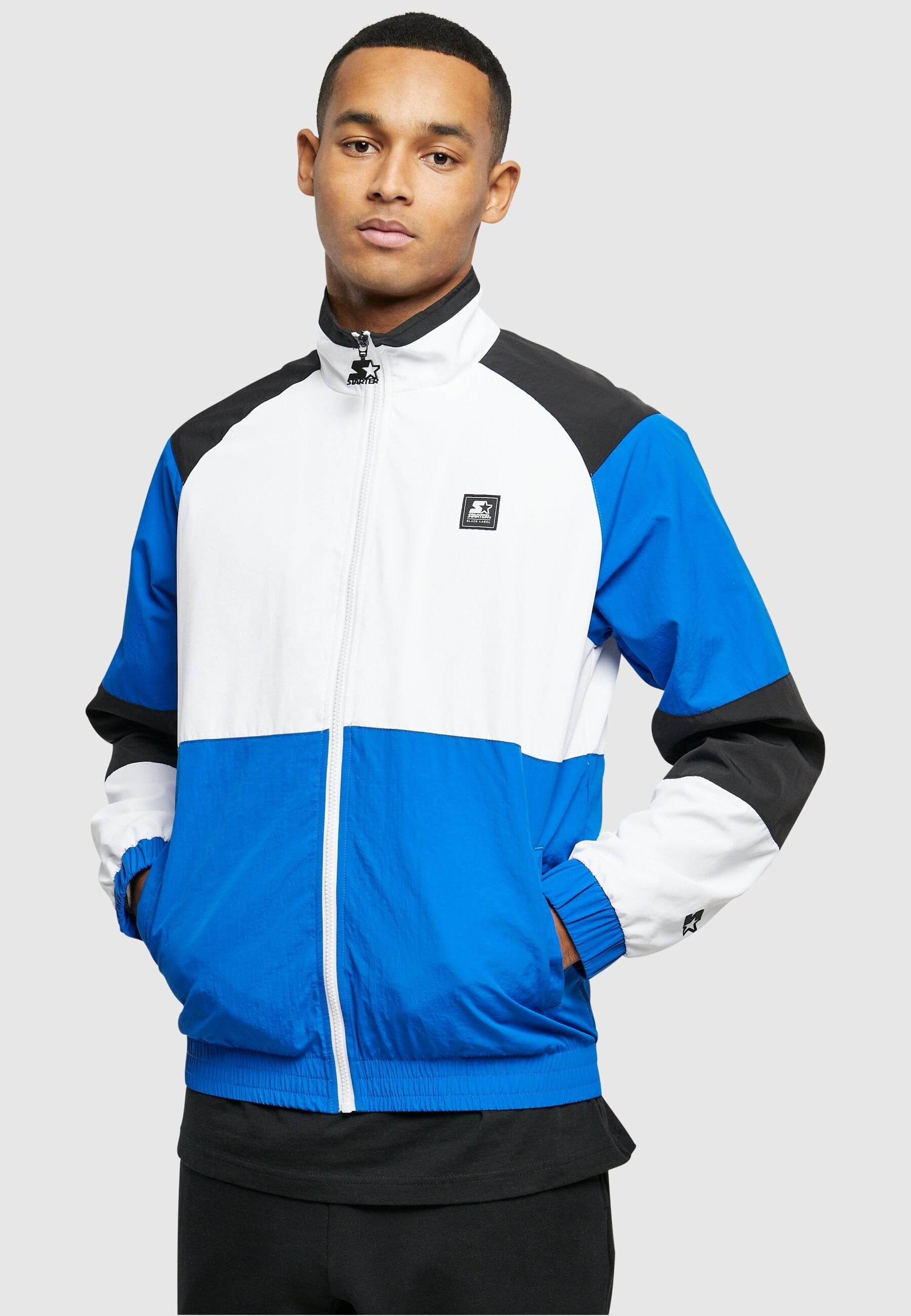 Starter Blouson Herren Starter Color Block Retro Jacket (1-St) white/cobaltblue/black