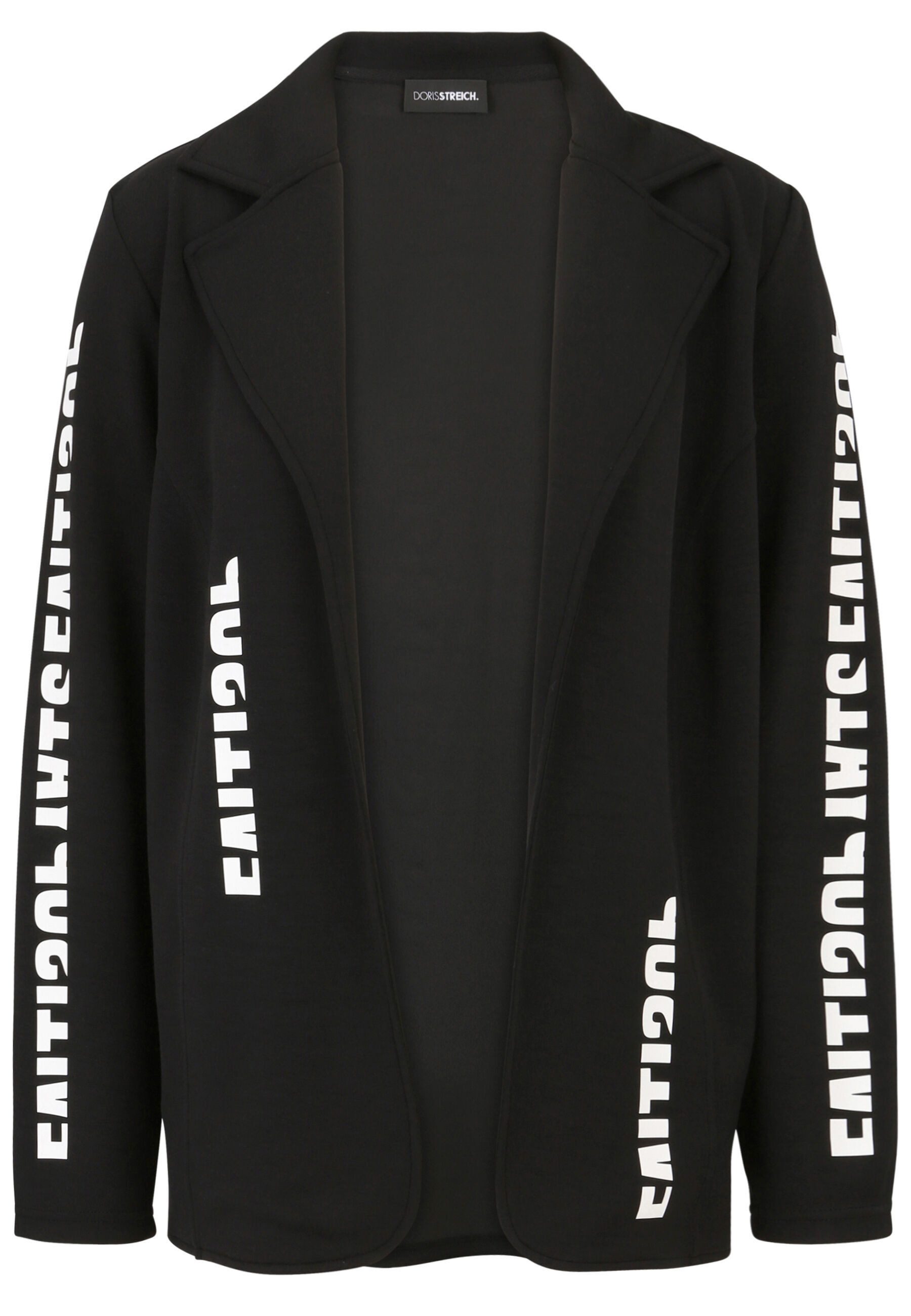 Doris Streich Jerseyblazer (1-tlg) mit Wording-Motiv