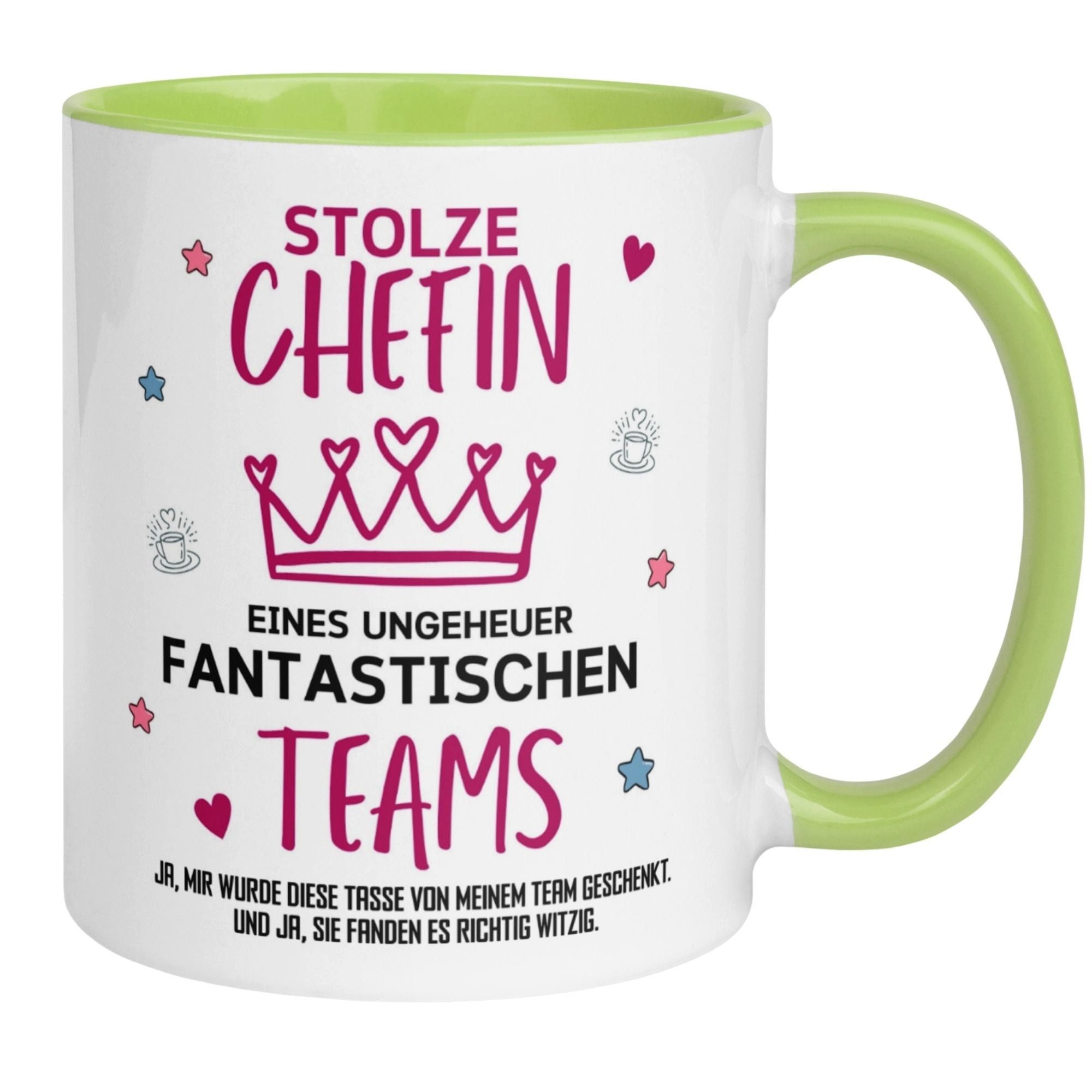 Momentals Tasse Chefin – „Ein unglaublich fantastischen Team“ – Geschenk Becher Chefin, Gratis Versand · Links-&Rechtshänder · Spülmaschinenfest