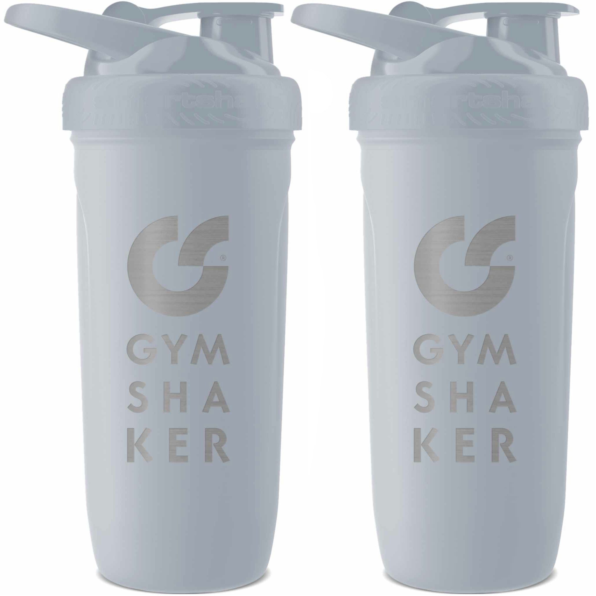 Protein Shaker Edelstahl 2er Pack Trinkflasche für Fitness, Sport & Bodybuilding