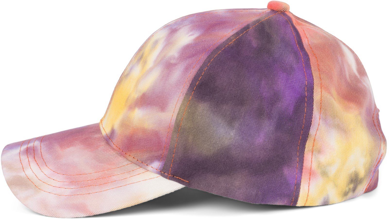 styleBREAKER Cap mit Batik Violett-Orange-Rose Baseballcap Baseball (1-St) Muster